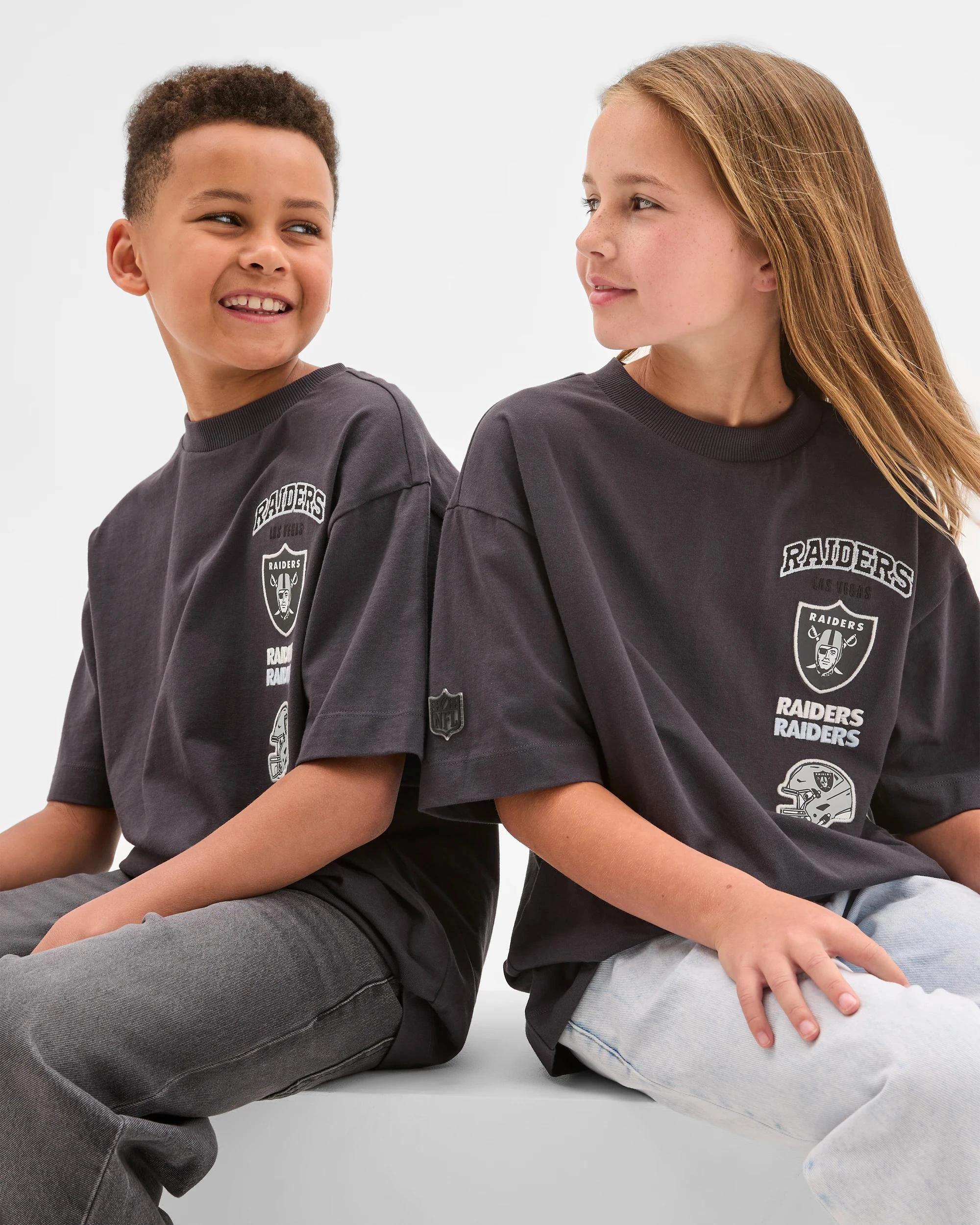 5 NFL Australian Cotton Oversized T-Shirt BLACK, 5 of 8