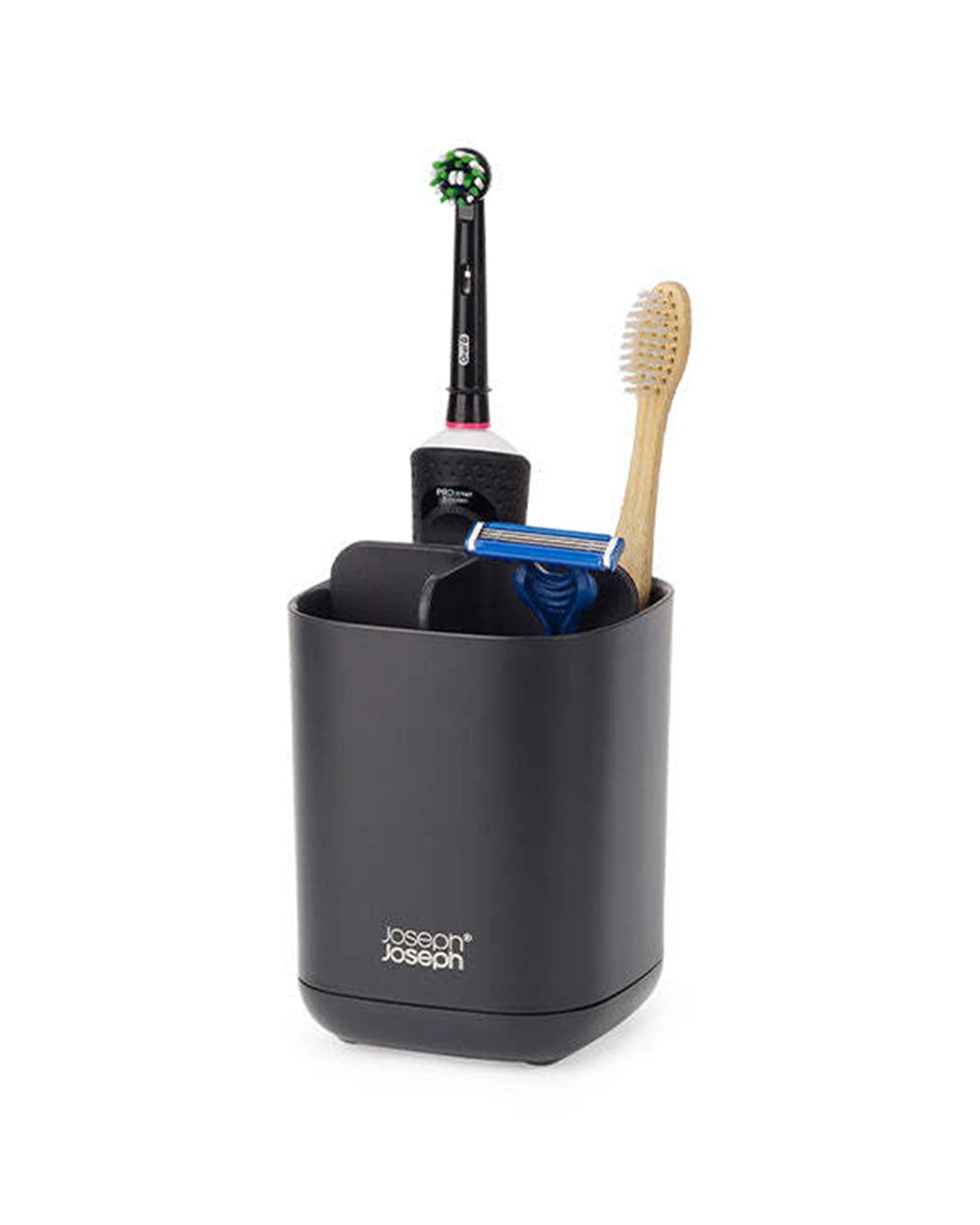 1 Joseph Joseph EasyStore Toothbrush Caddy Versatile Storage - Black, 1 of 7