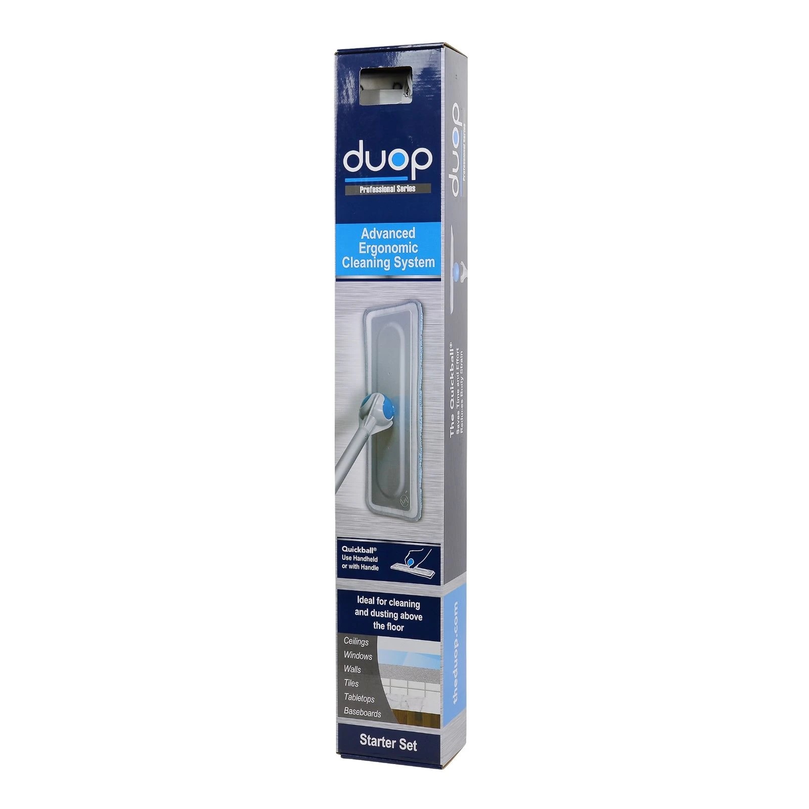 2 Duop All In One Advanced Ergonomic Cleaning System for Mopping, Windows, Wall & More - Blue, 2 of 2