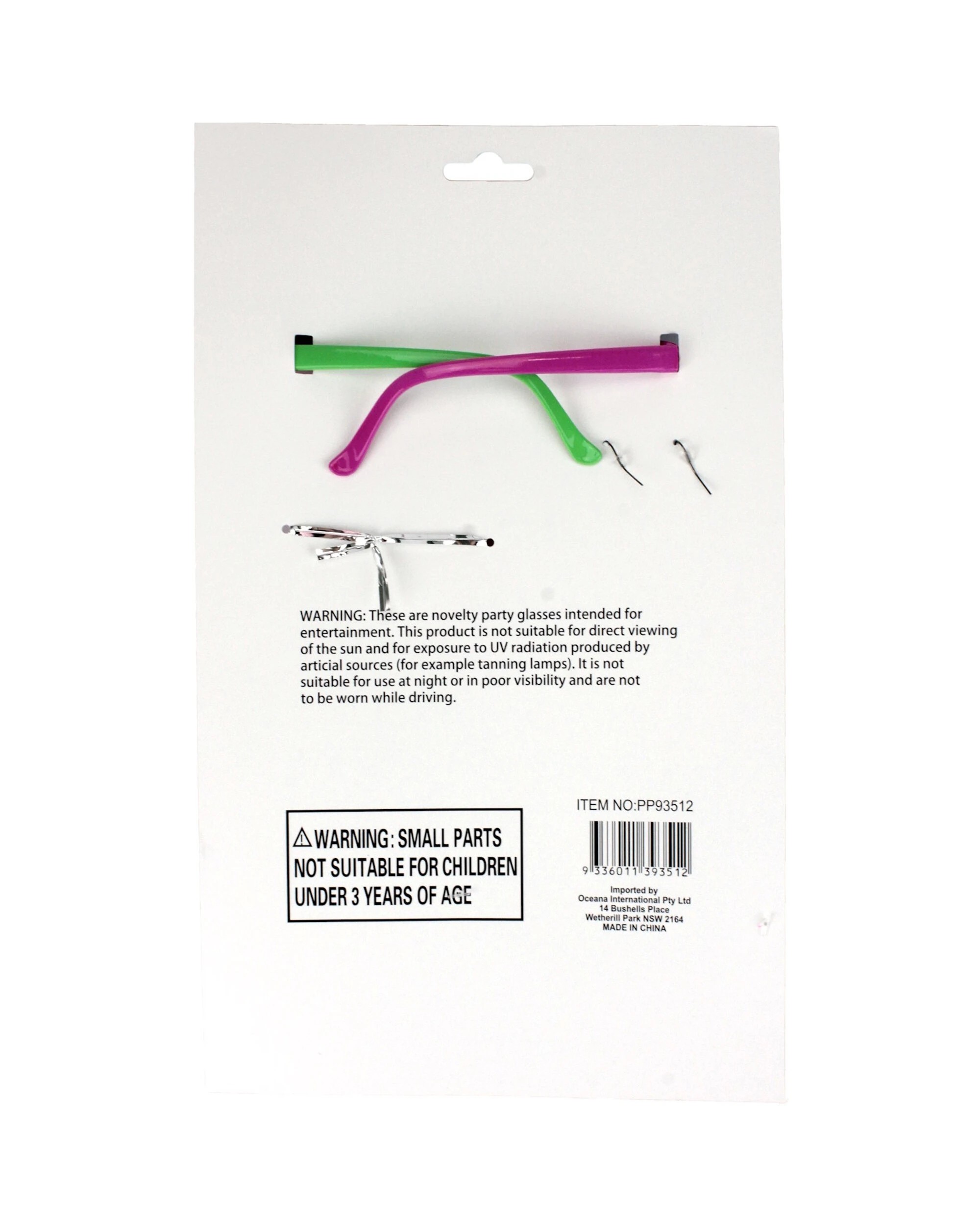 3 Oceana 80s Retro Neon Costume Accessory Kit - One Size - Multi, 3 of 3