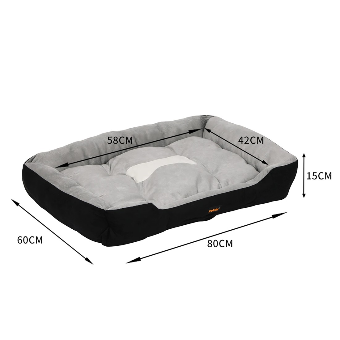 3 Pawz Dog Calming Bed Large - Black, 3 of 7