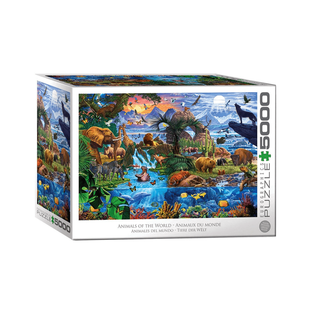 1 Eurographics Puzzles Eurographics Animals of the World 5000 Piece Jigsaw Puzzle, 1 of 2