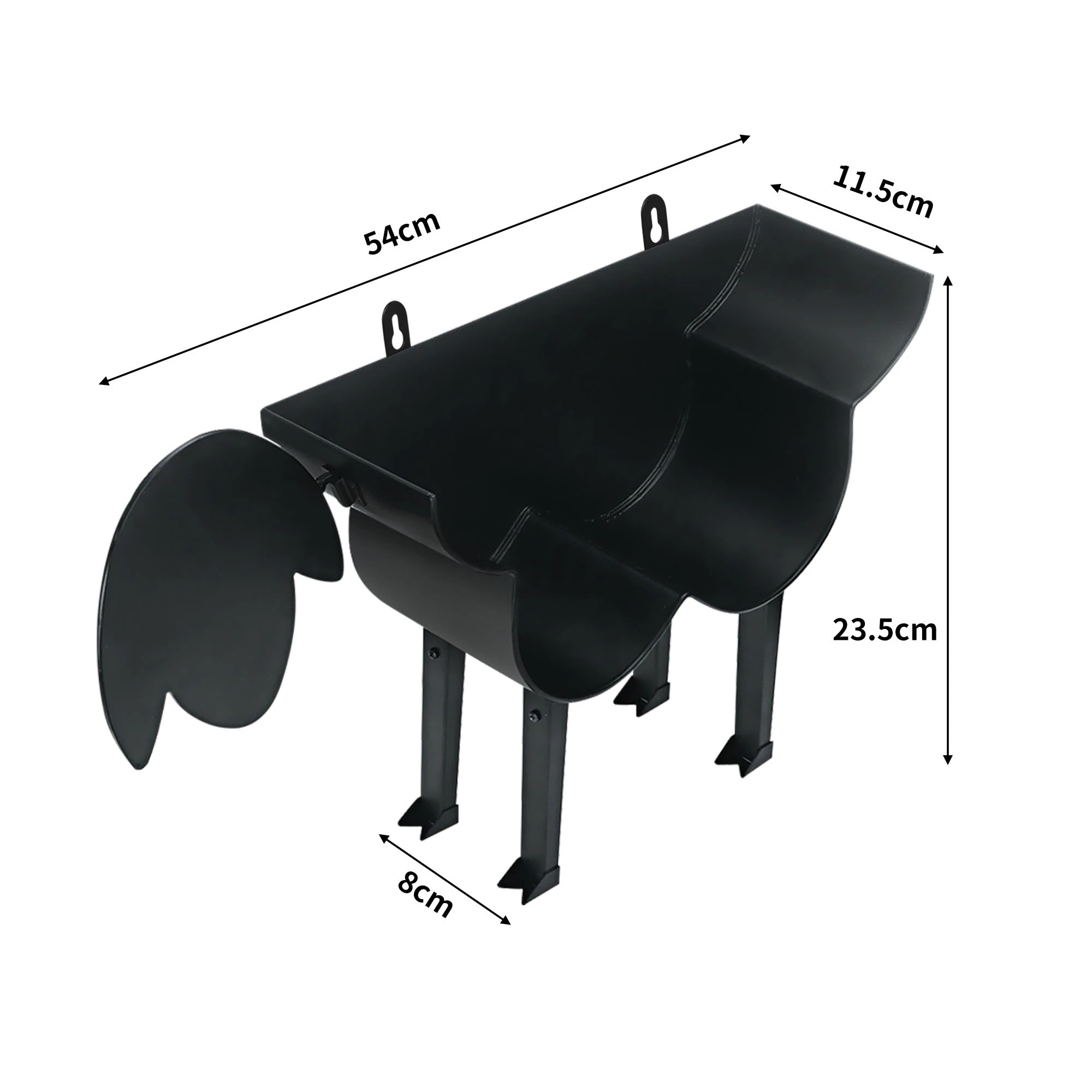 3 Traderight Toilet Paper Holder - Black, 3 of 6