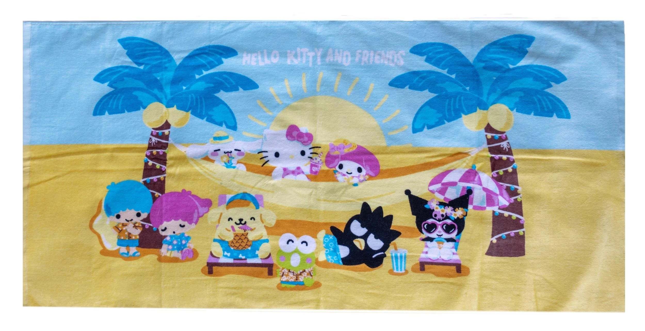 1 Hello Kitty Kids Beach Towel - Yellow, 1 of 2