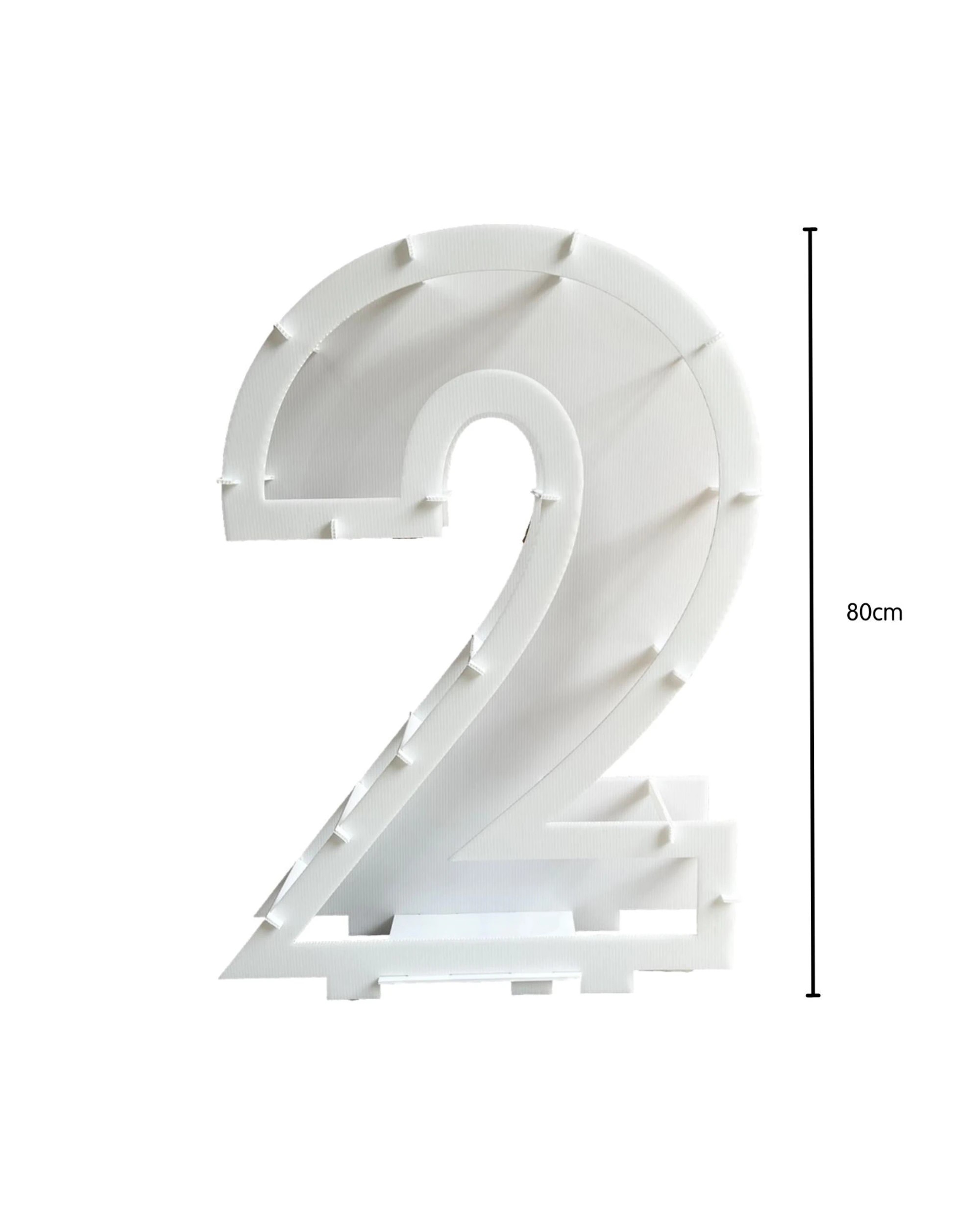 3 Partyrama Number 2 Balloon Mosaic Frame 80cm, 3 of 3