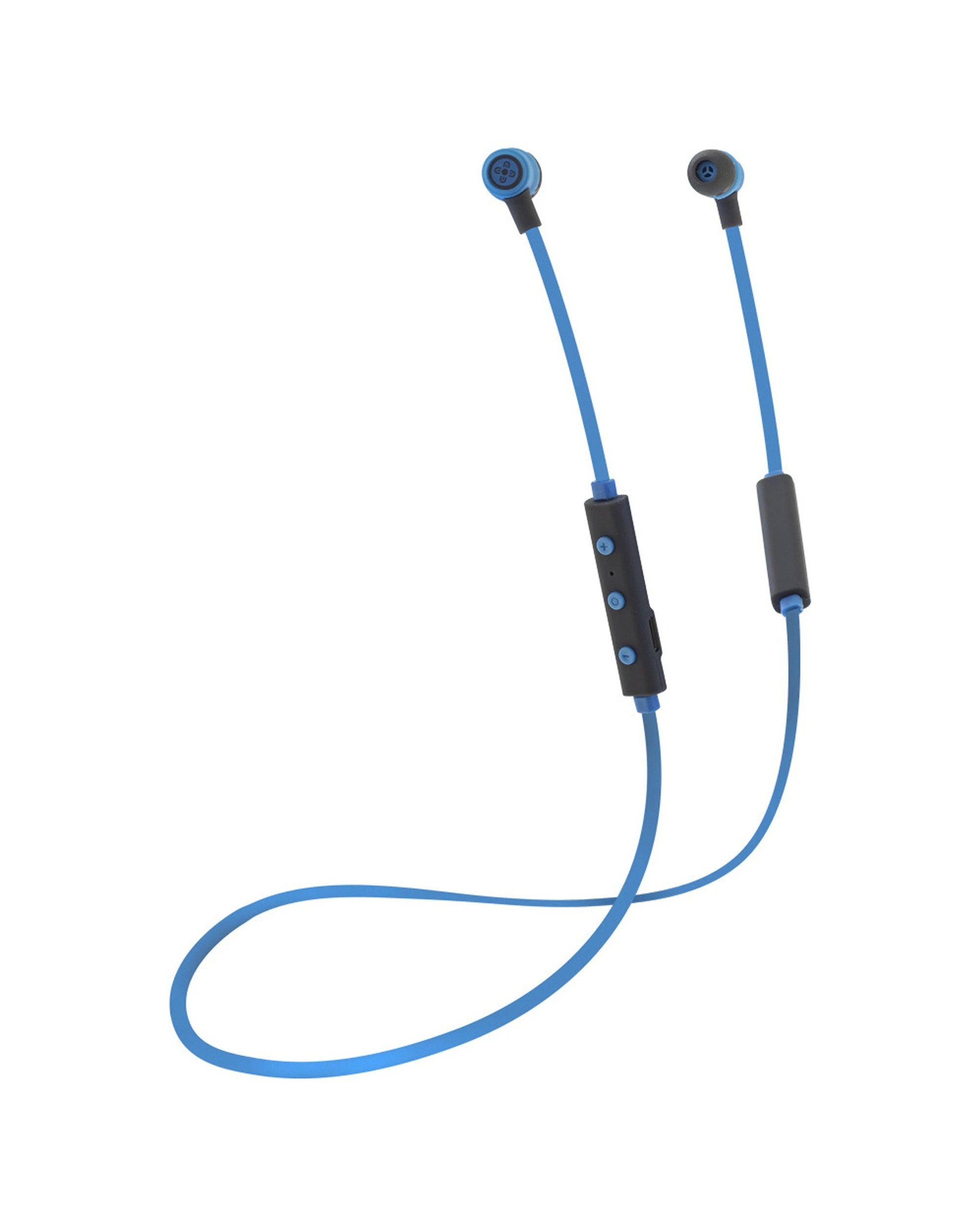 1 Moki Freestyle Bluetooth Earphones Wireless Inline Microphone - Blue, 1 of 1