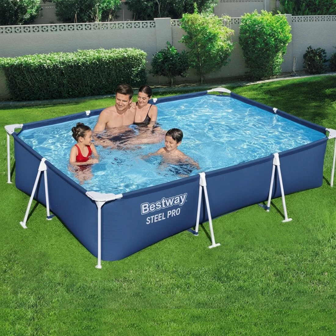 7 Bestway Swimming Pool 300x201x66cm Steel Frame Above Ground Pools w/ Filter Pump 3300L - Multi, 7 of 7