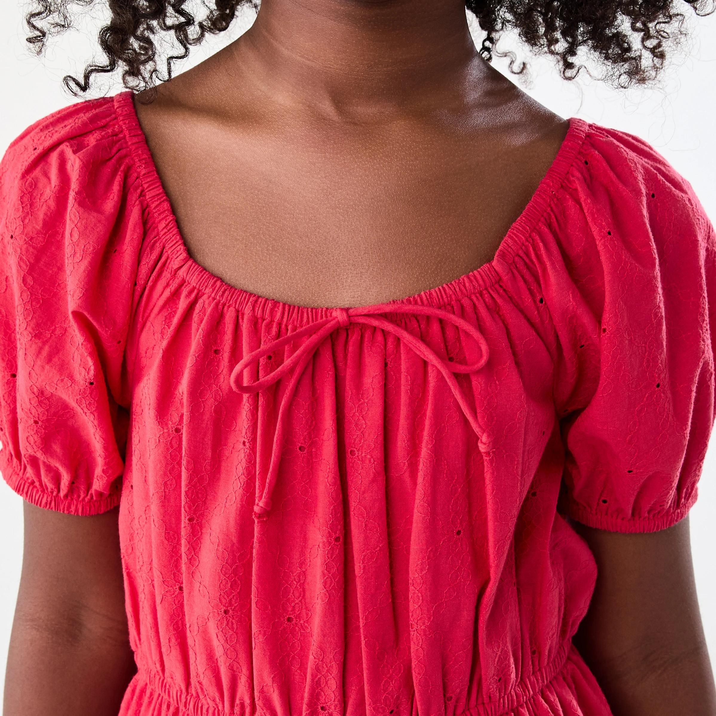 4 Broderie Dress Lolli Red, 4 of 8