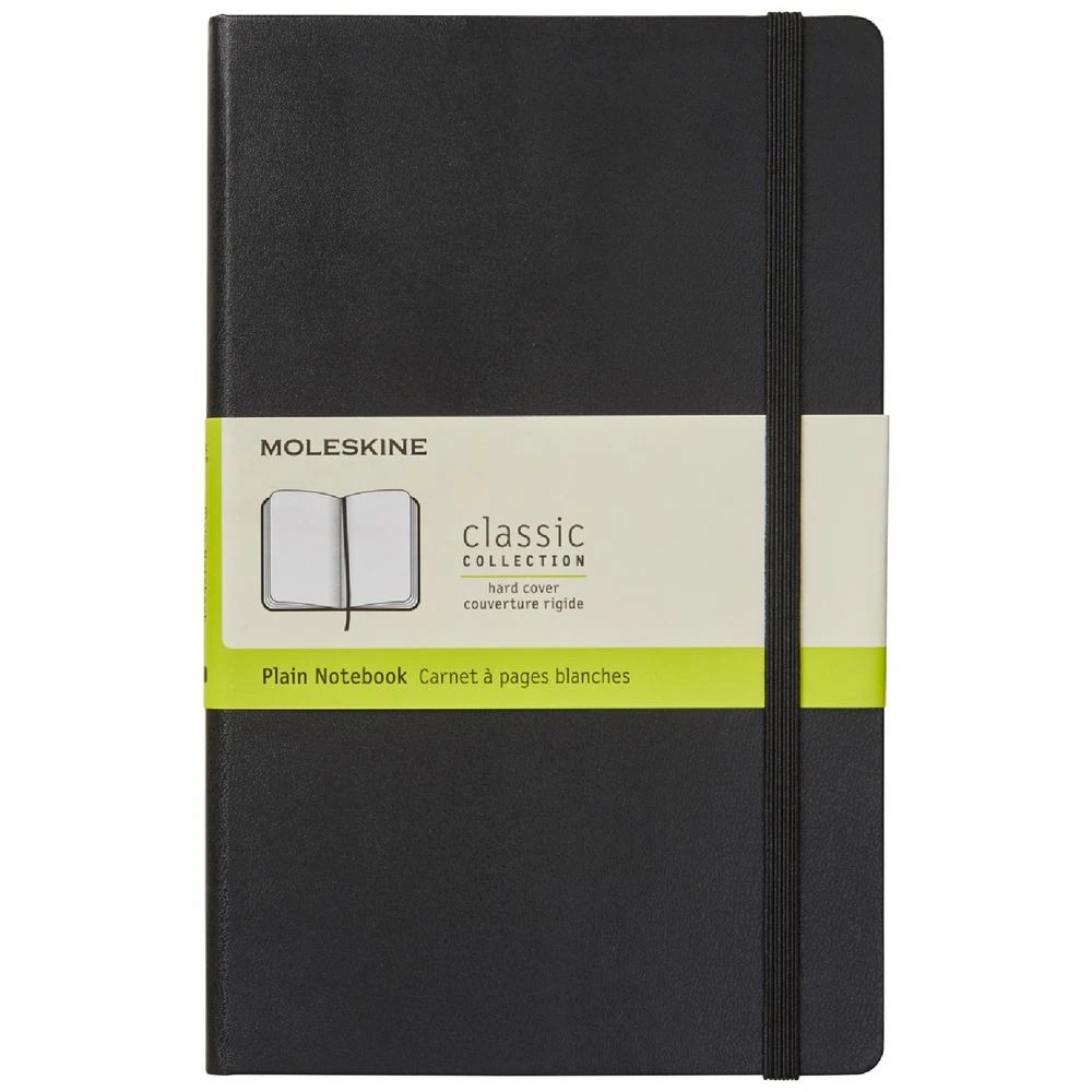 1 Moleskine Classic Hardcover Plain Large 240pg Notebook Black, 1 of 5