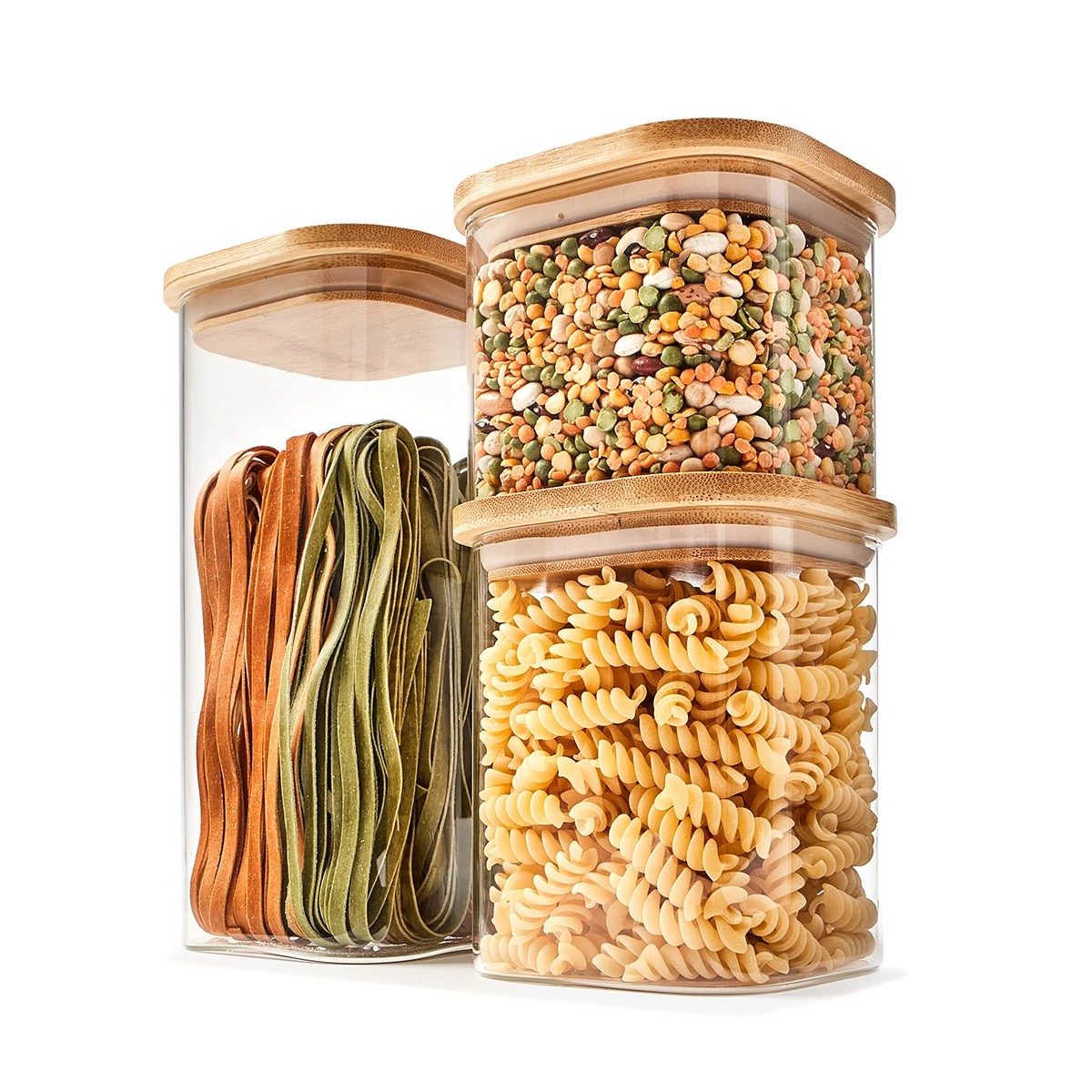 5 500ml Glass Container with Bamboo Lid, 5 of 6