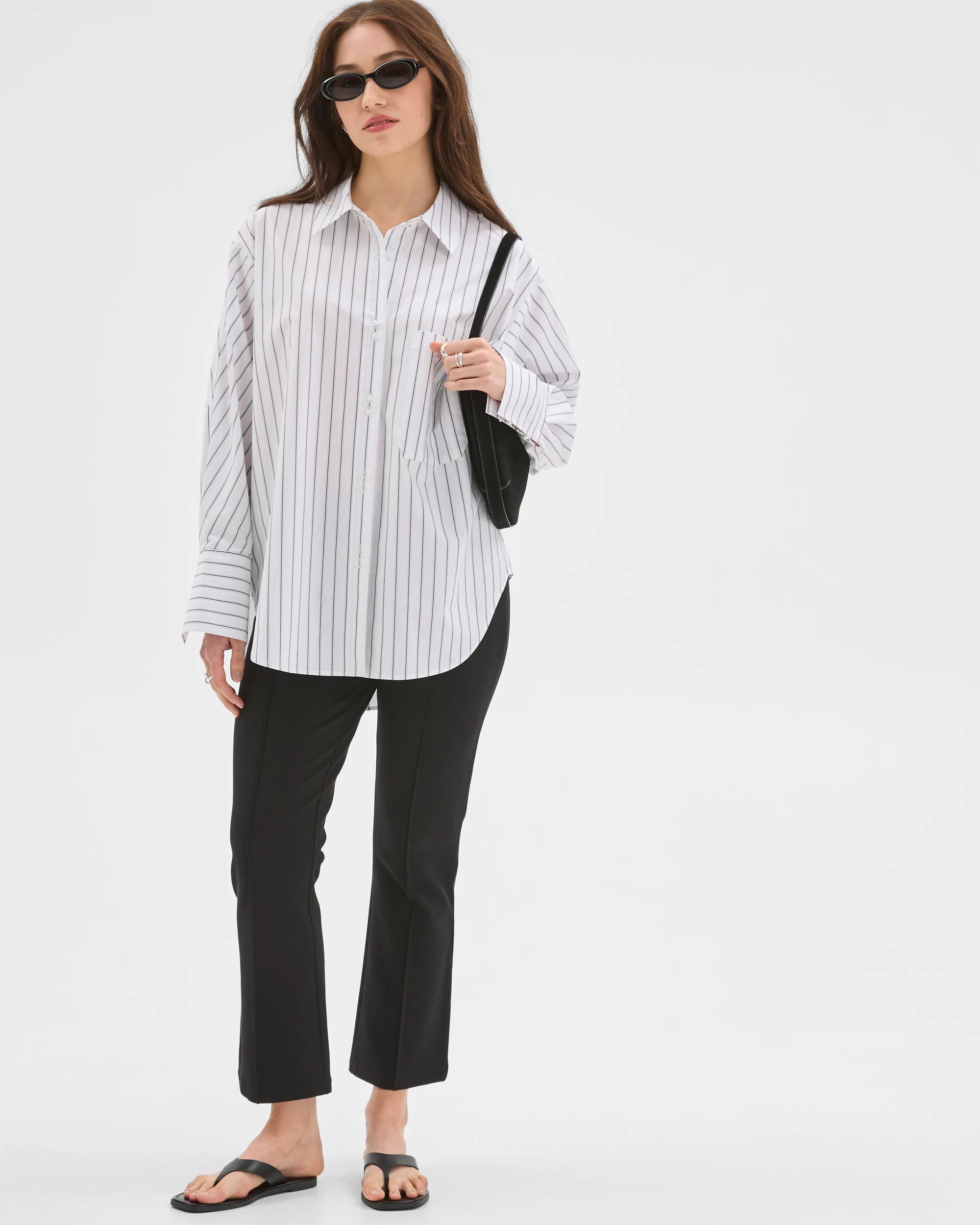 1 Lily Loves Kick Flare Ponte Pants TRUE BLACK, 1 of 6