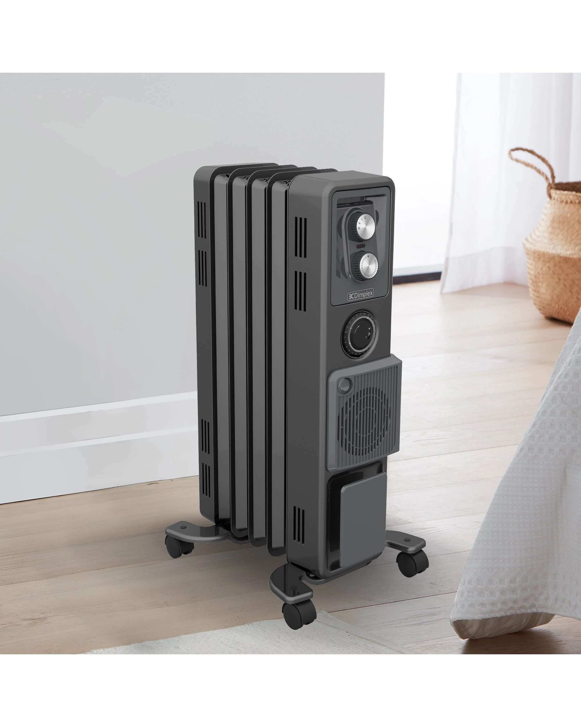 4 Dimplex 1.5kW Oil Free Column Heater with Timer & Turbo Fan  Anthracite ECR15TIF, 4 of 8