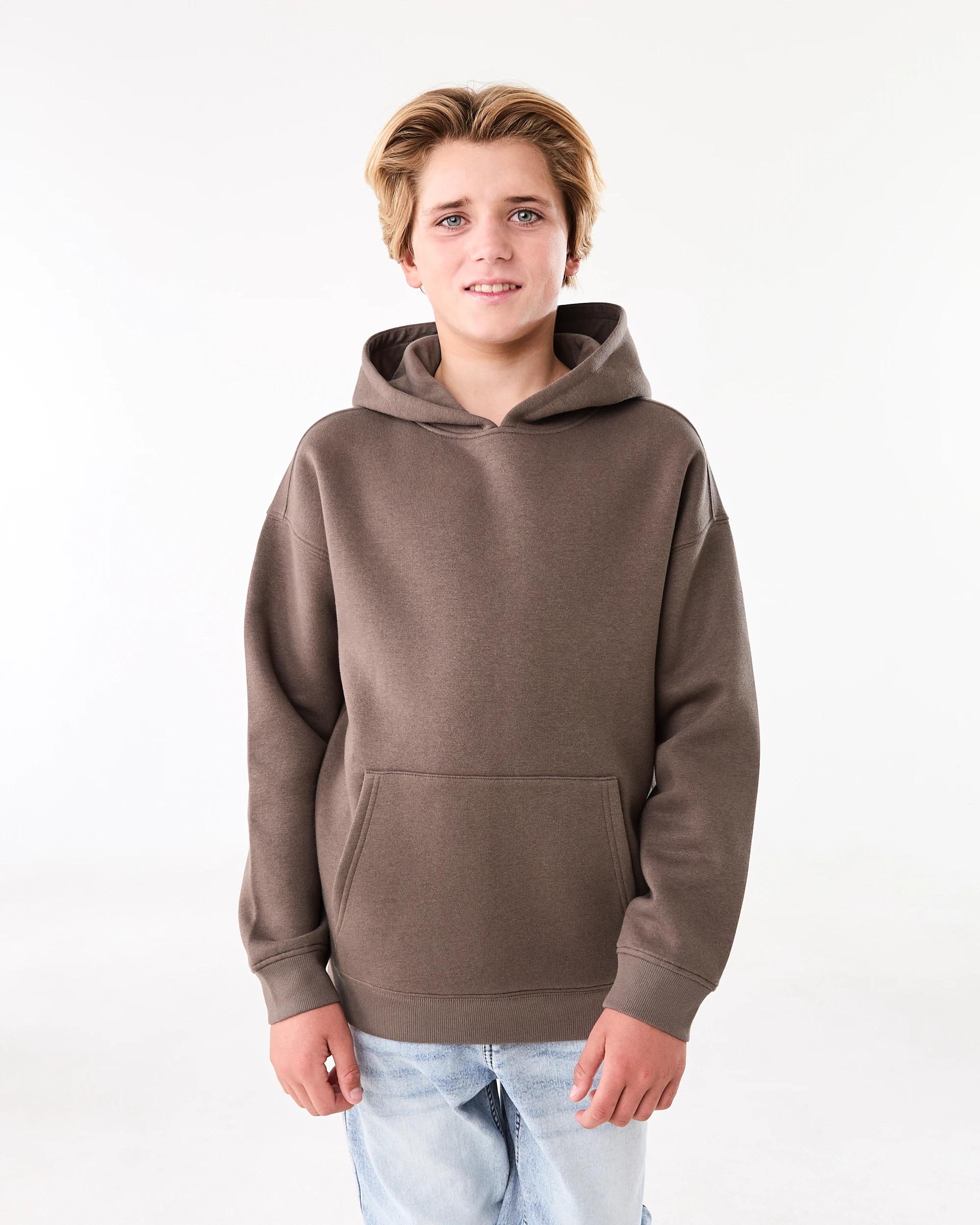 1 Oversized Plain Hoodie Mlky Brwn, 1 of 6