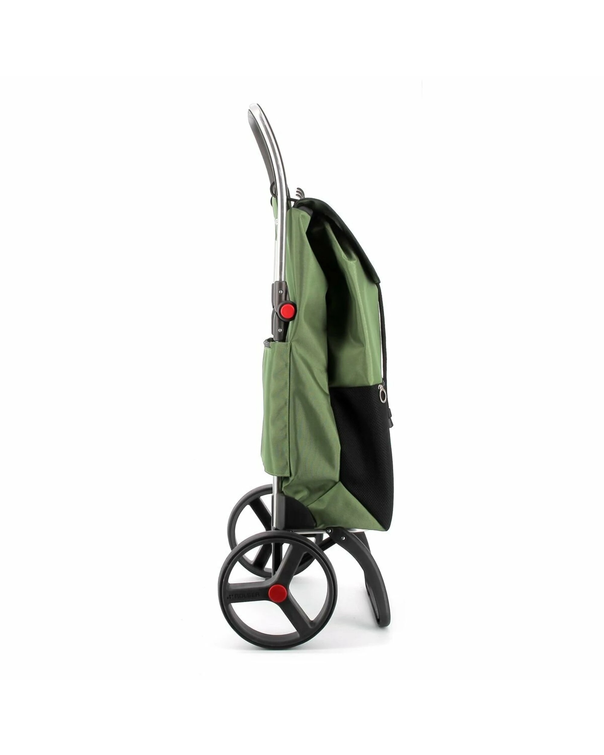 2 Rolser IMax Urban Folding Big Wheel Trolley Khaki, 2 of 4