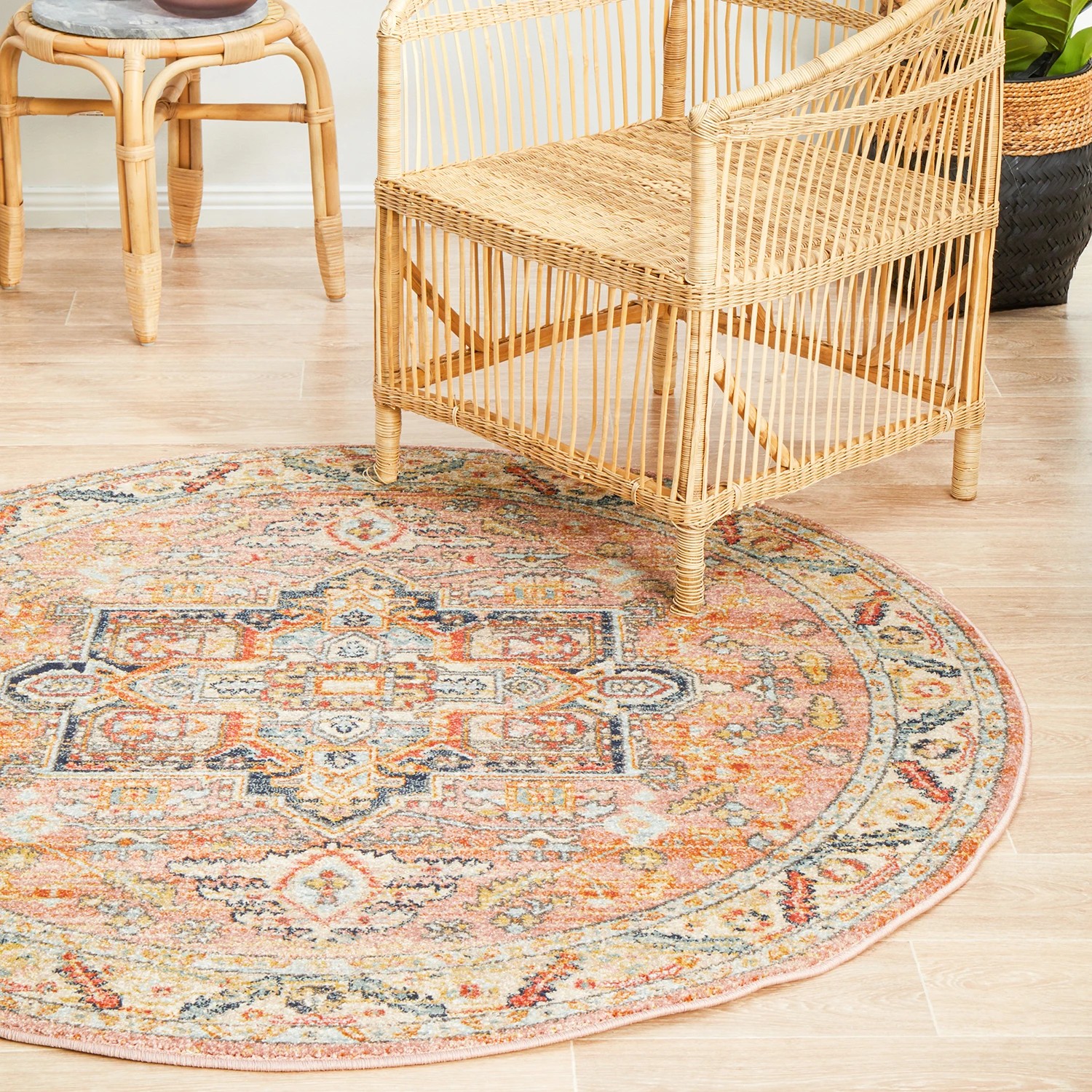 4 Common Ground Rugs Eterna 850 200x200cm - Medium Round Power Loomed Pet Friendly Rug - Beige, 4 of 8