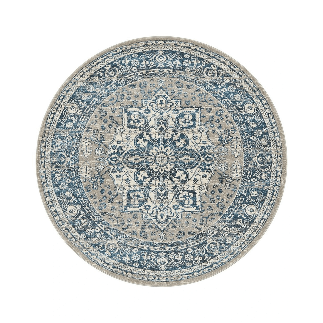 1 Rug Culture Babylon 207 Blue Round Rug - 150 cm, Polypropylene, Power-loomed, 10 mm Pile - Assorted, 1 of 7