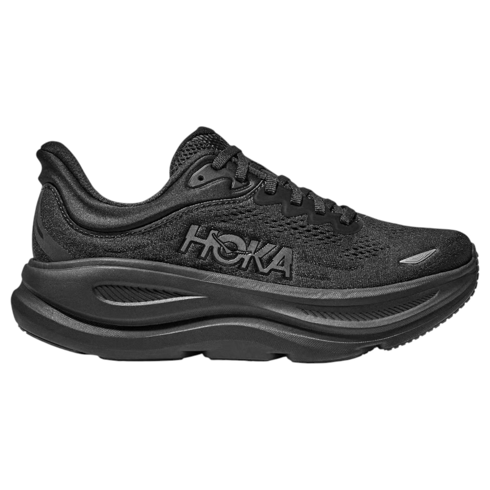 4 Hoka Mens Bondi 9 Athletic Running Shoes BLACK, 4 of 7