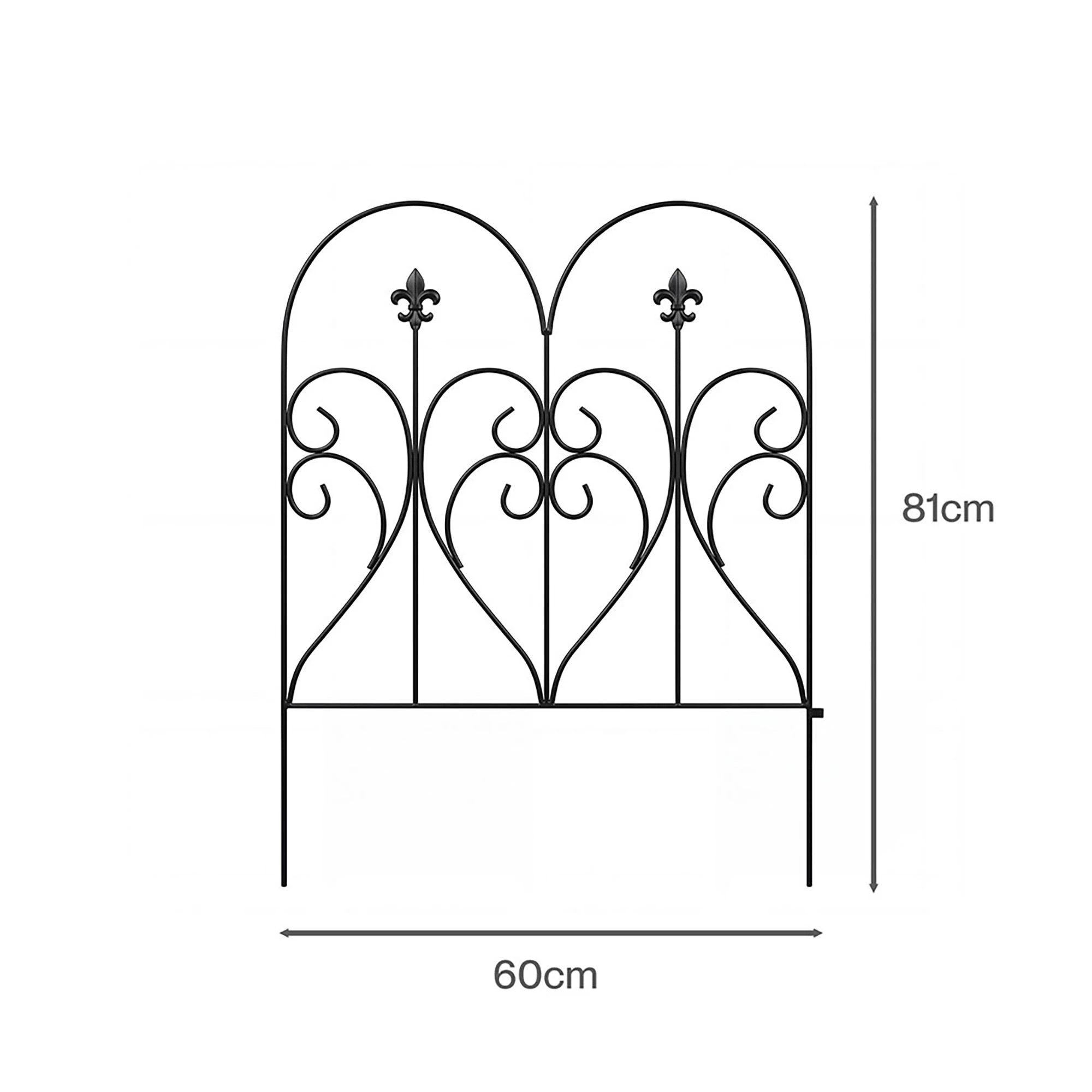 3 Mountview Decorative Garden Fence 5-Panel Animal Barrier Flower Edging Border, 3 of 7