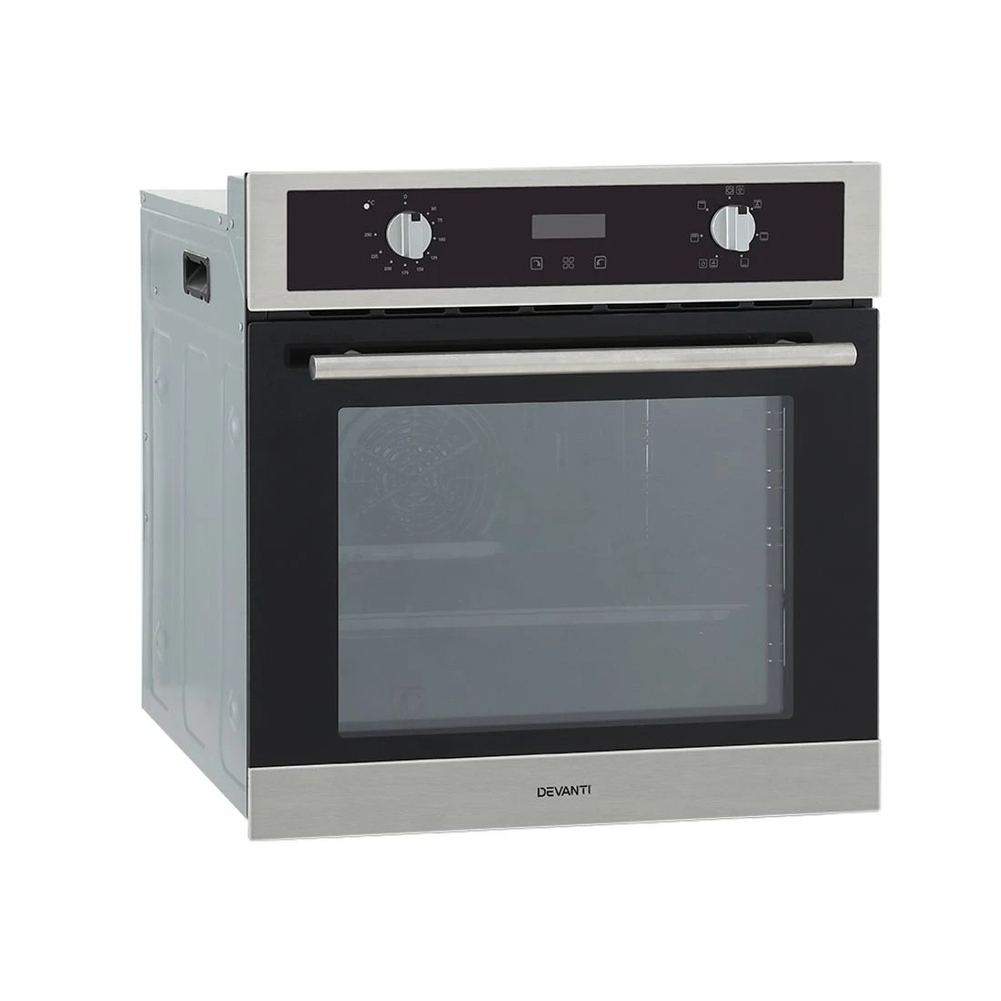 3 Devanti Electric Built In Wall Oven 80L Convection Grill Ovens Stainless Steel - Multi, 3 of 7
