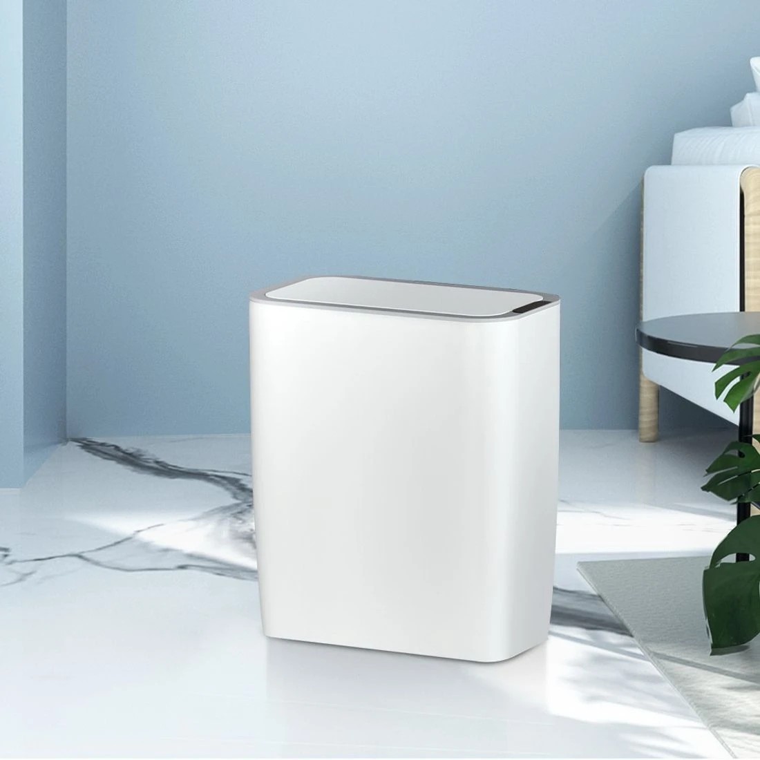 3 Devanti 9L Motion Sensor Bin Rubbish Automatic - White, 3 of 6