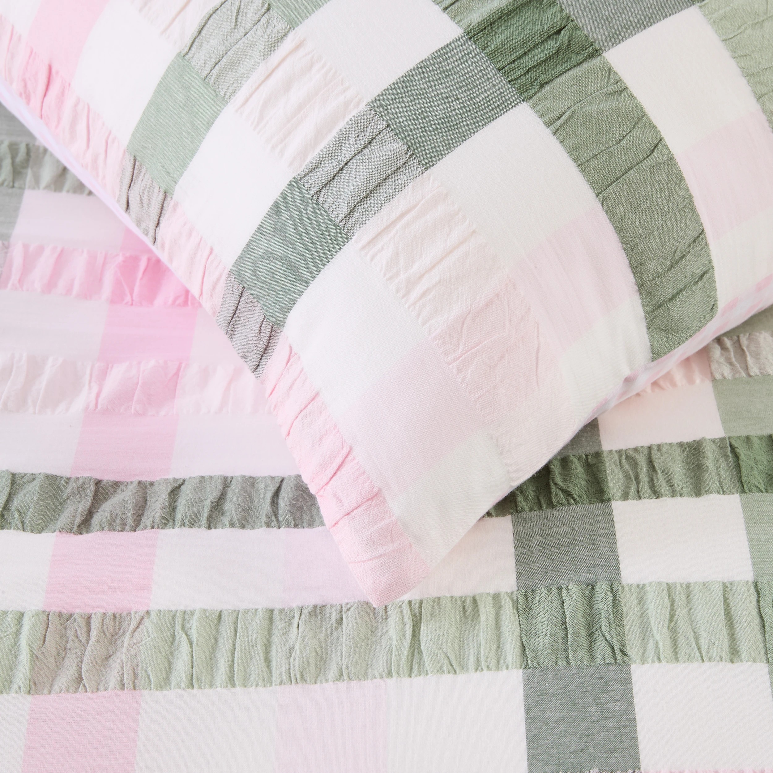 5 Cotton Quilt Cover Set - Double Bed, Olive, 5 of 9