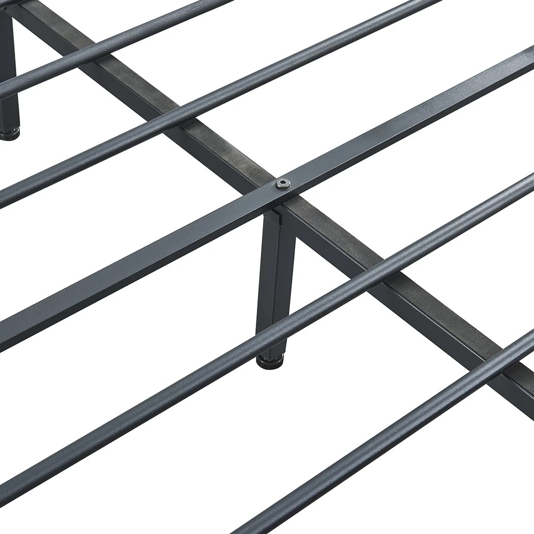 4 Levede Queen Size Metal Bed Frame Industrial With 4 Drawers, 4 of 8