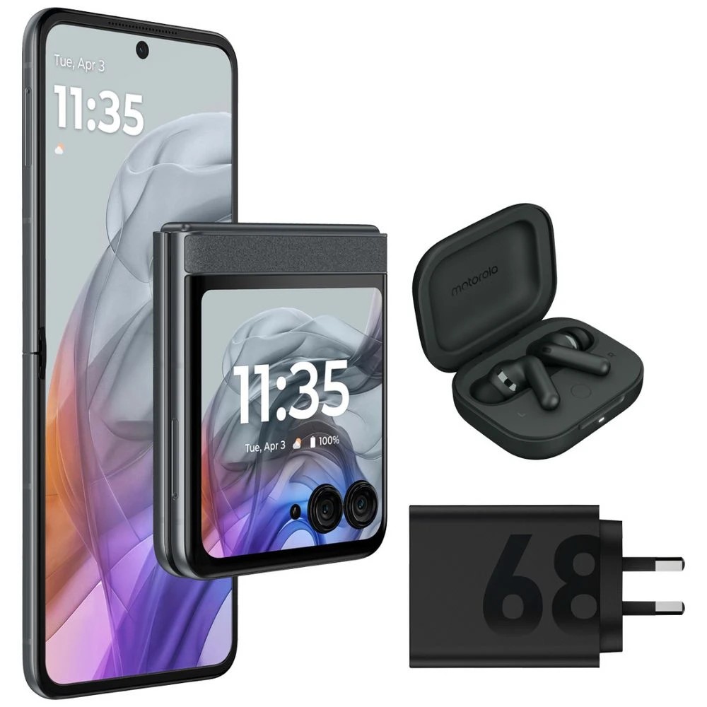 1 Motorola razr 50 5G 256GB Grey Bundle, 1 of 4