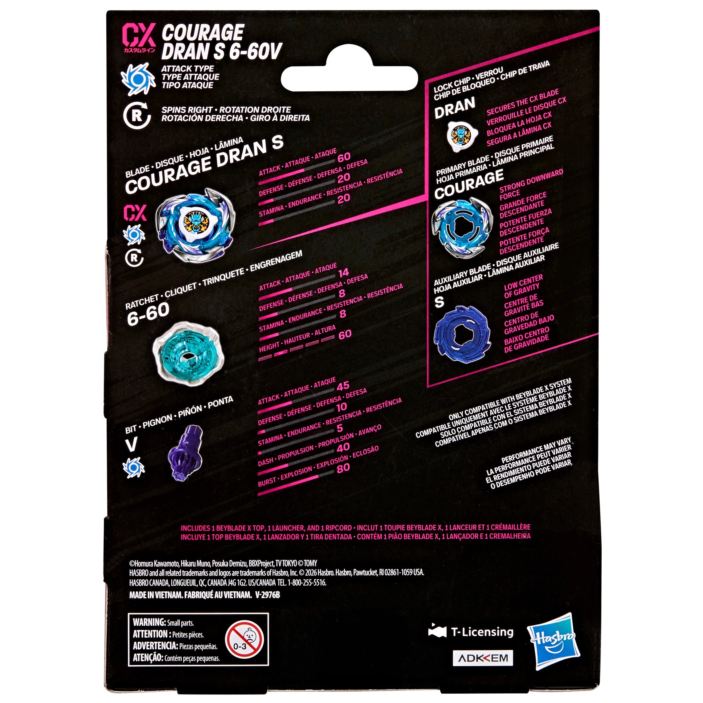 2 Beyblade X Courage Dran S 6-6OV Blaster - Assorted, 2 of 8