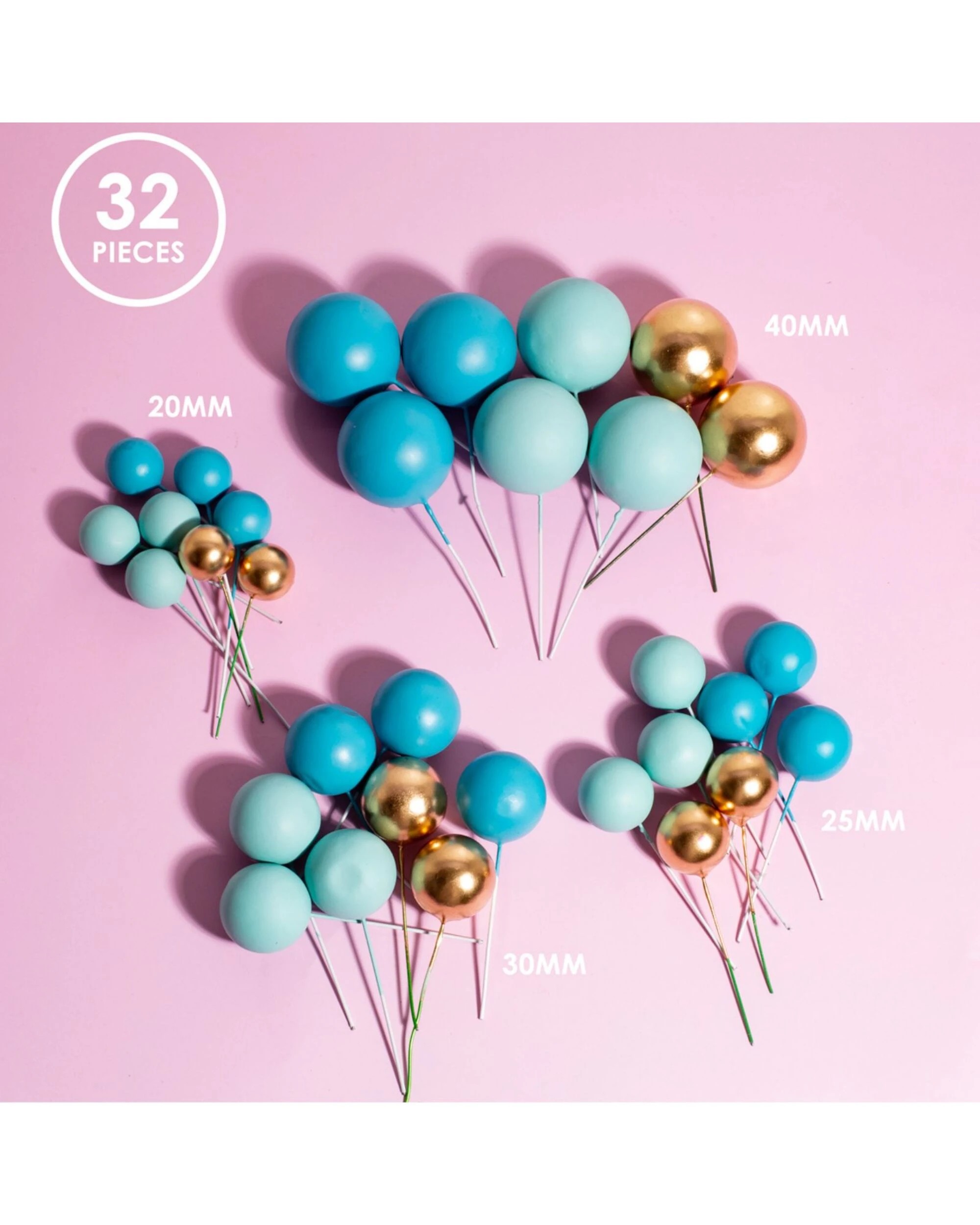 2 Bake Group Sprinks Bold In Blue Cake Ball Toppers Pack of 32 - Blue, 2 of 4
