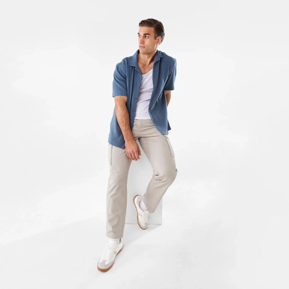 8 Short Sleeve Double Cloth Shirt BLUE MIRAGE, 8 of 10