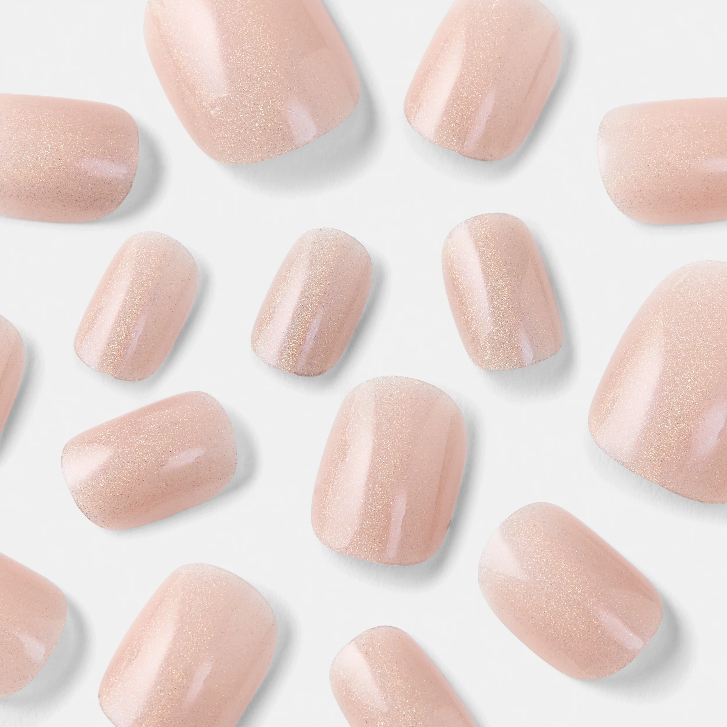 4 OXX Cosmetics 24 Pack Artificial Nails with Adhesive - Short Square Shape, Pearl Glazed, 4 of 5