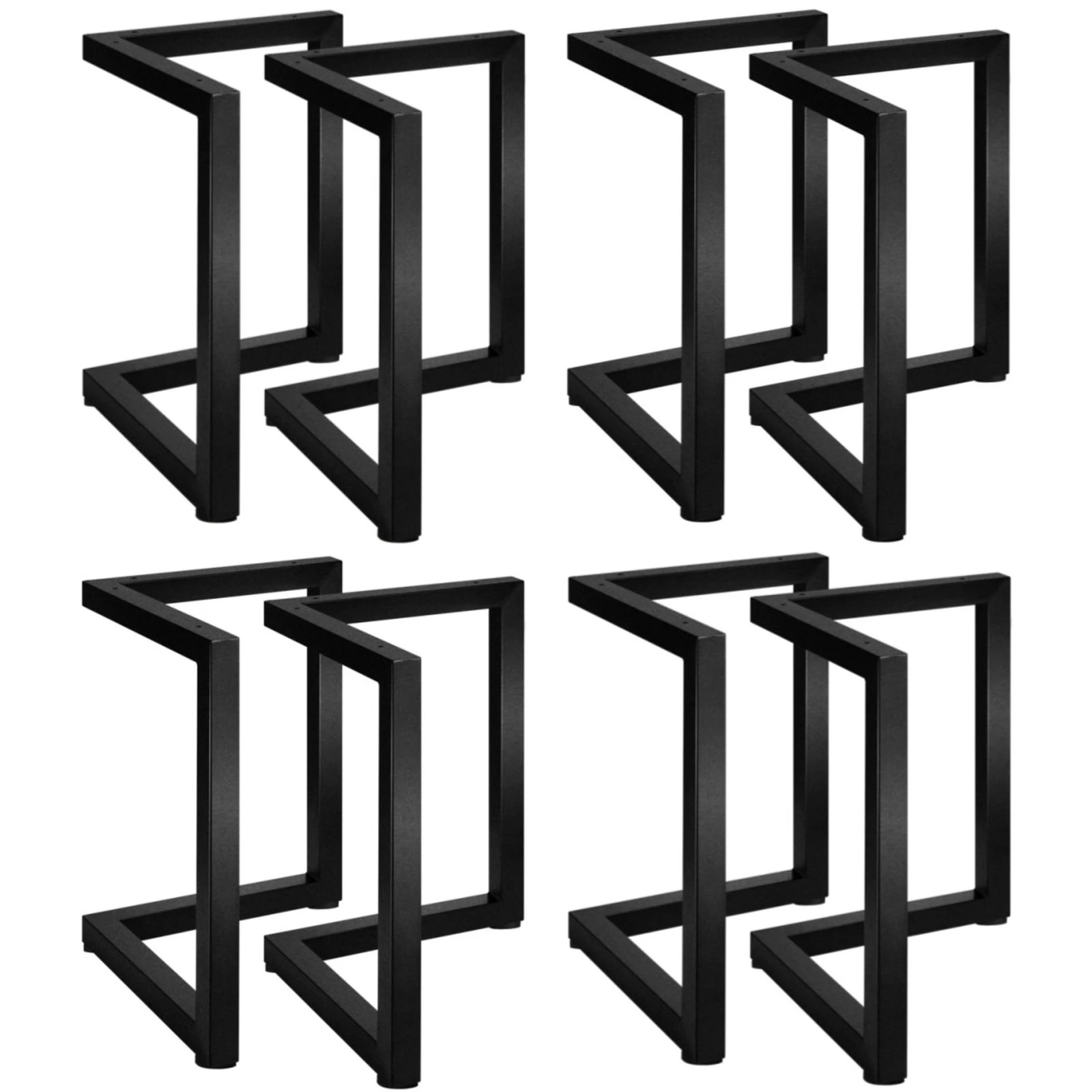 1 Oikiture 8X Coffee Dining Table Legs Bench Steel Metal Industrial 71 X 71CM - Black, 1 of 2