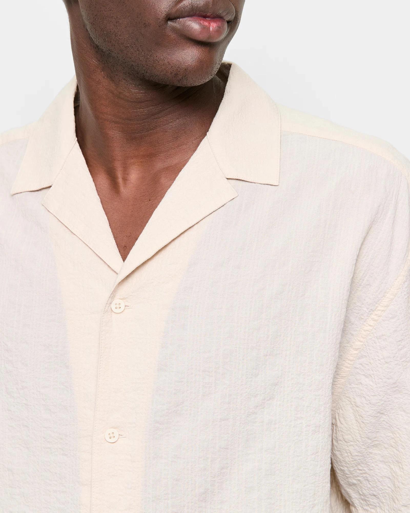 5 Short Sleeve Textured Shirt - Commons SAND, 5 of 5