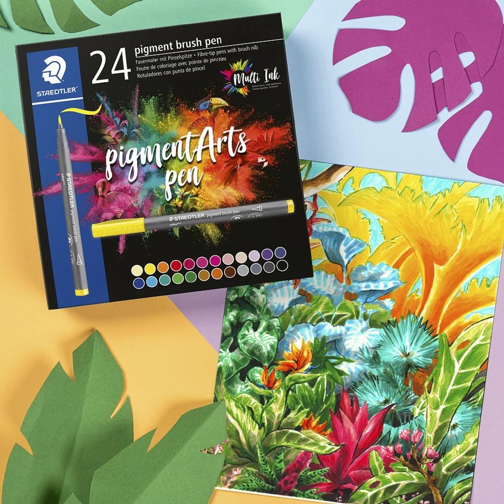 2 Staedtler Pigment Arts Brush Pens 24 Pack, 2 of 2