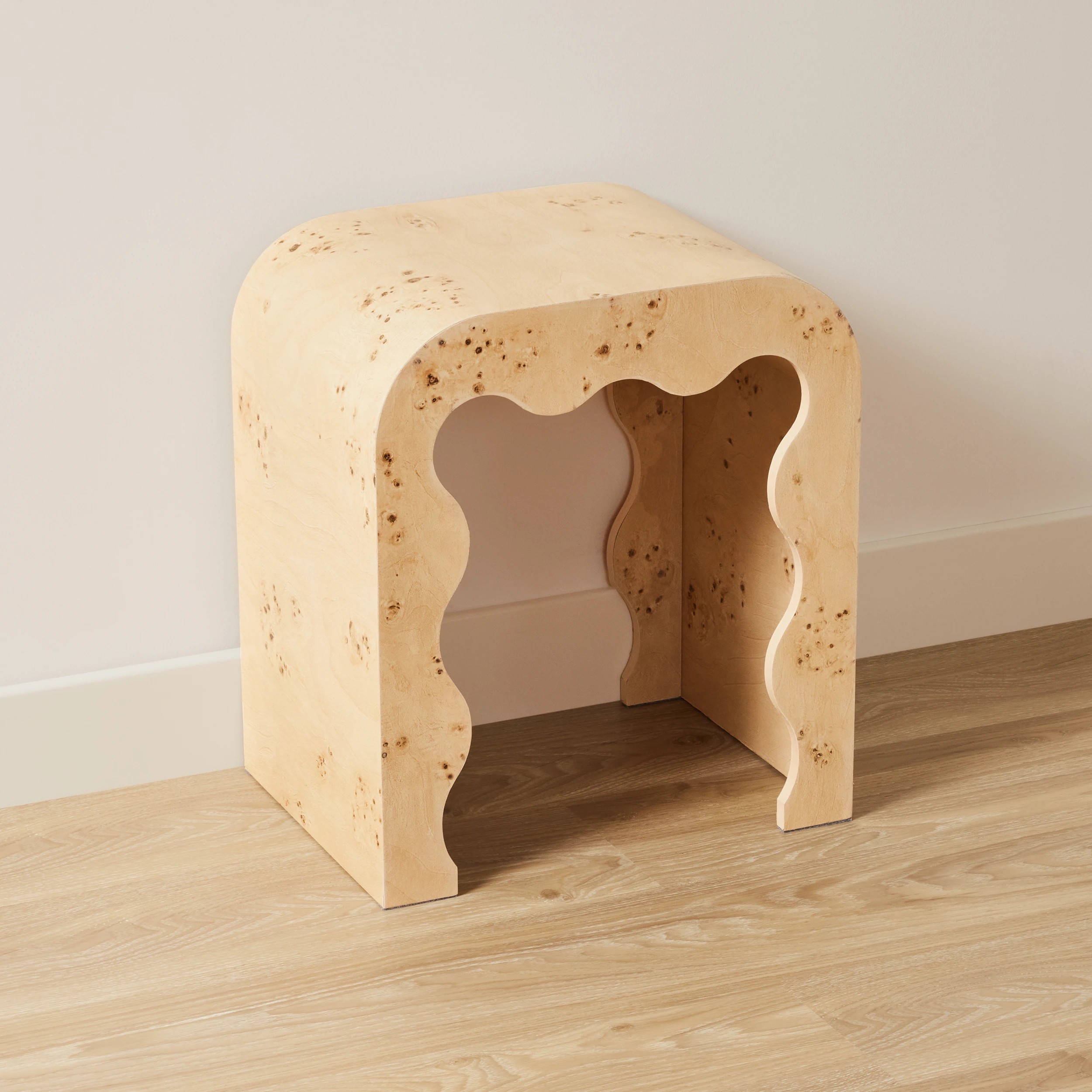 3 Burlwood Look Side Table, 3 of 6