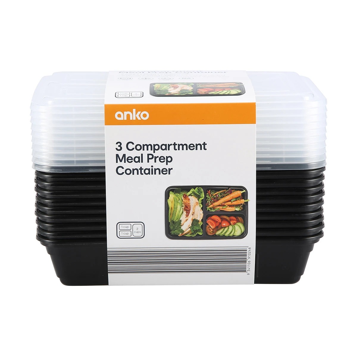 5 8 Piece 3 Compartment Meal Prep Containers, 5 of 5