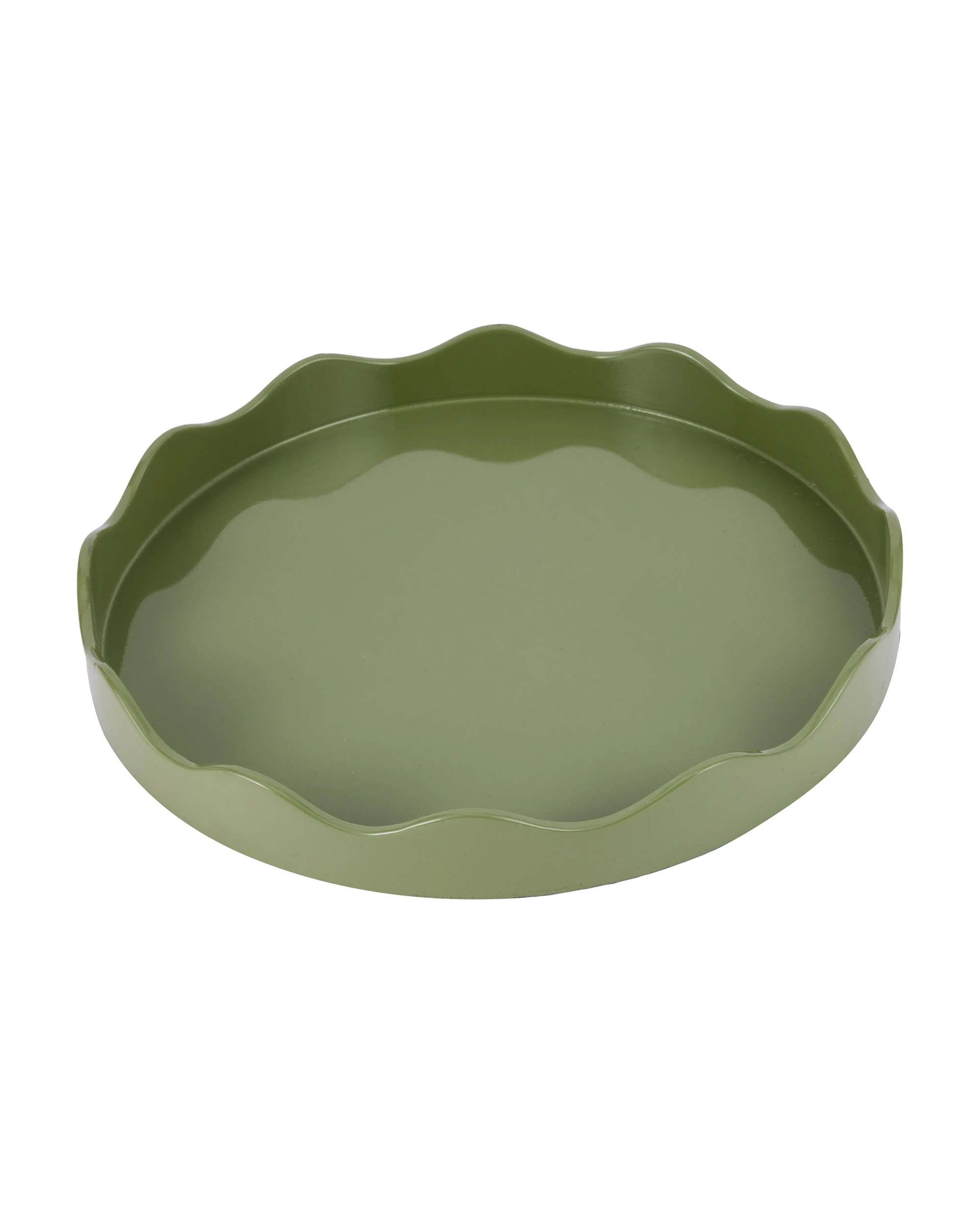 1 Green Wave Edge Decor Tray, 1 of 5