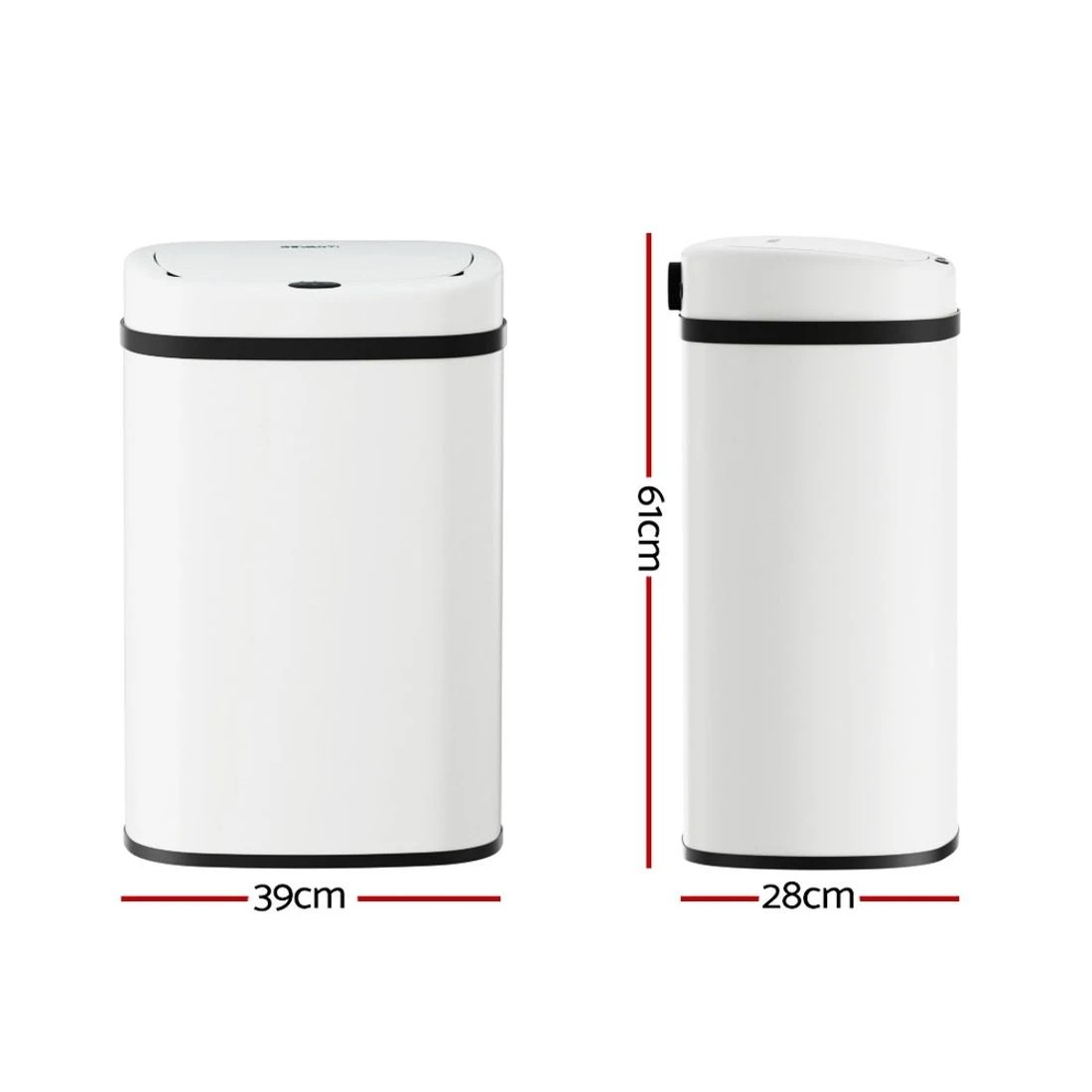 2 Devanti 50L Sensor Bin Motion Rubbish Automatic - White, 2 of 8
