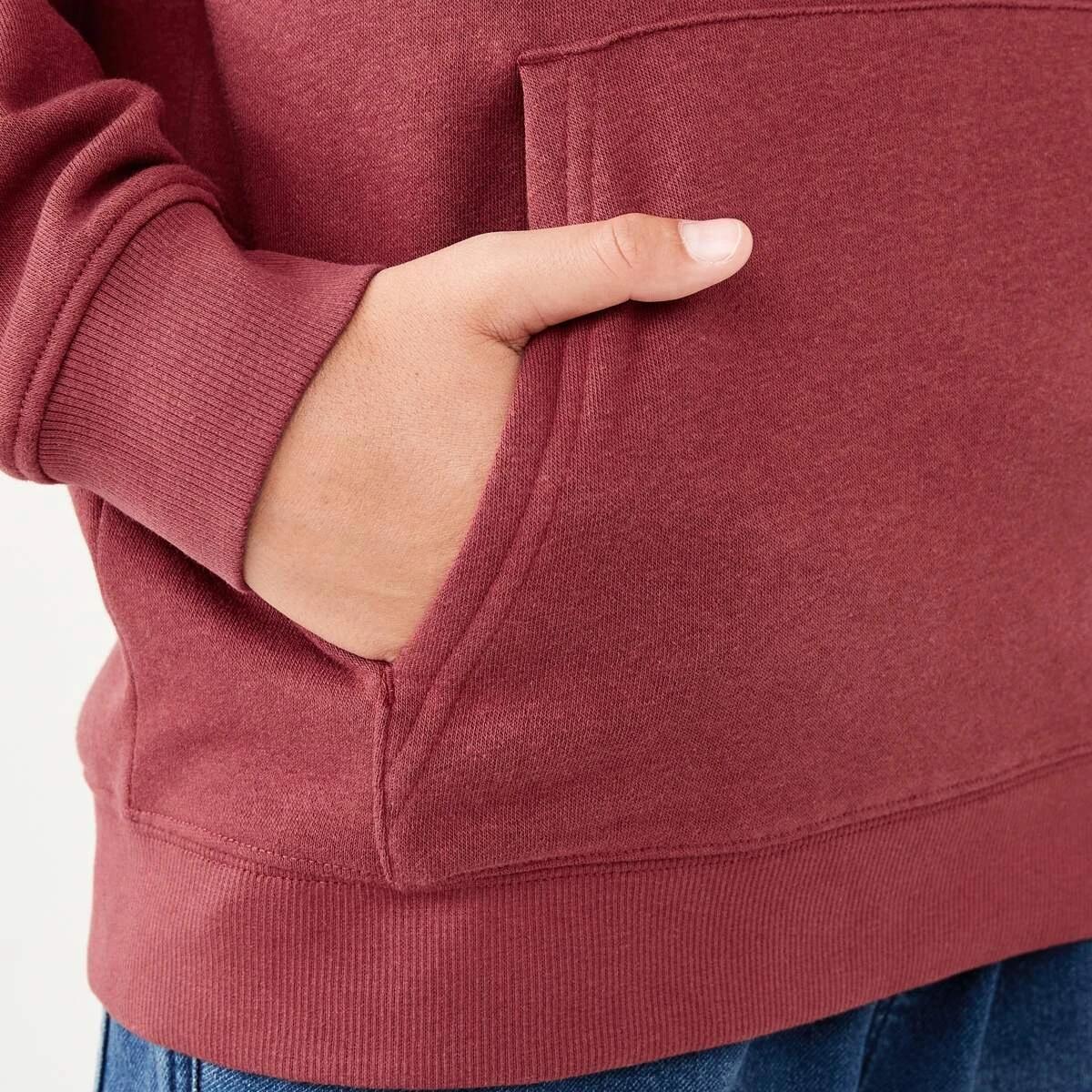 4 Oversized Hoodie With Pocket Red Brick, 4 of 9