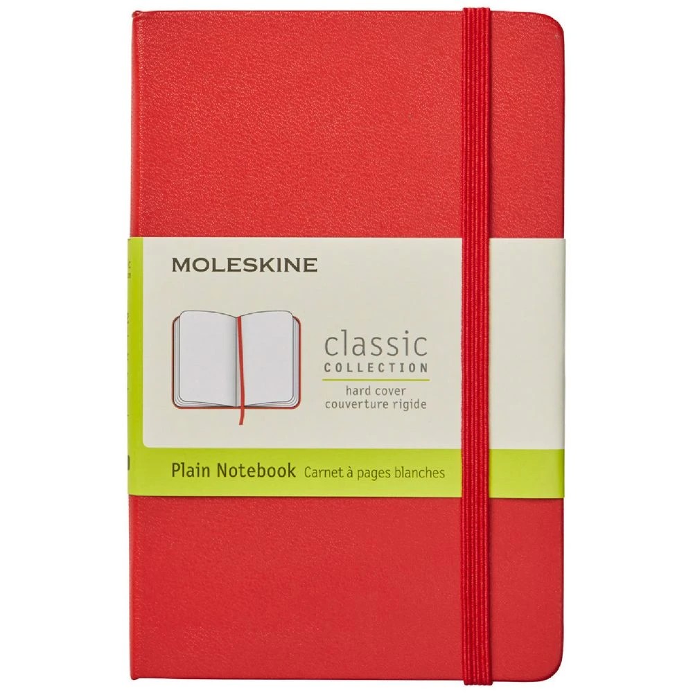 1 Moleskine Classic Hard Cover Plain Pocket Notebook Red, 1 of 5