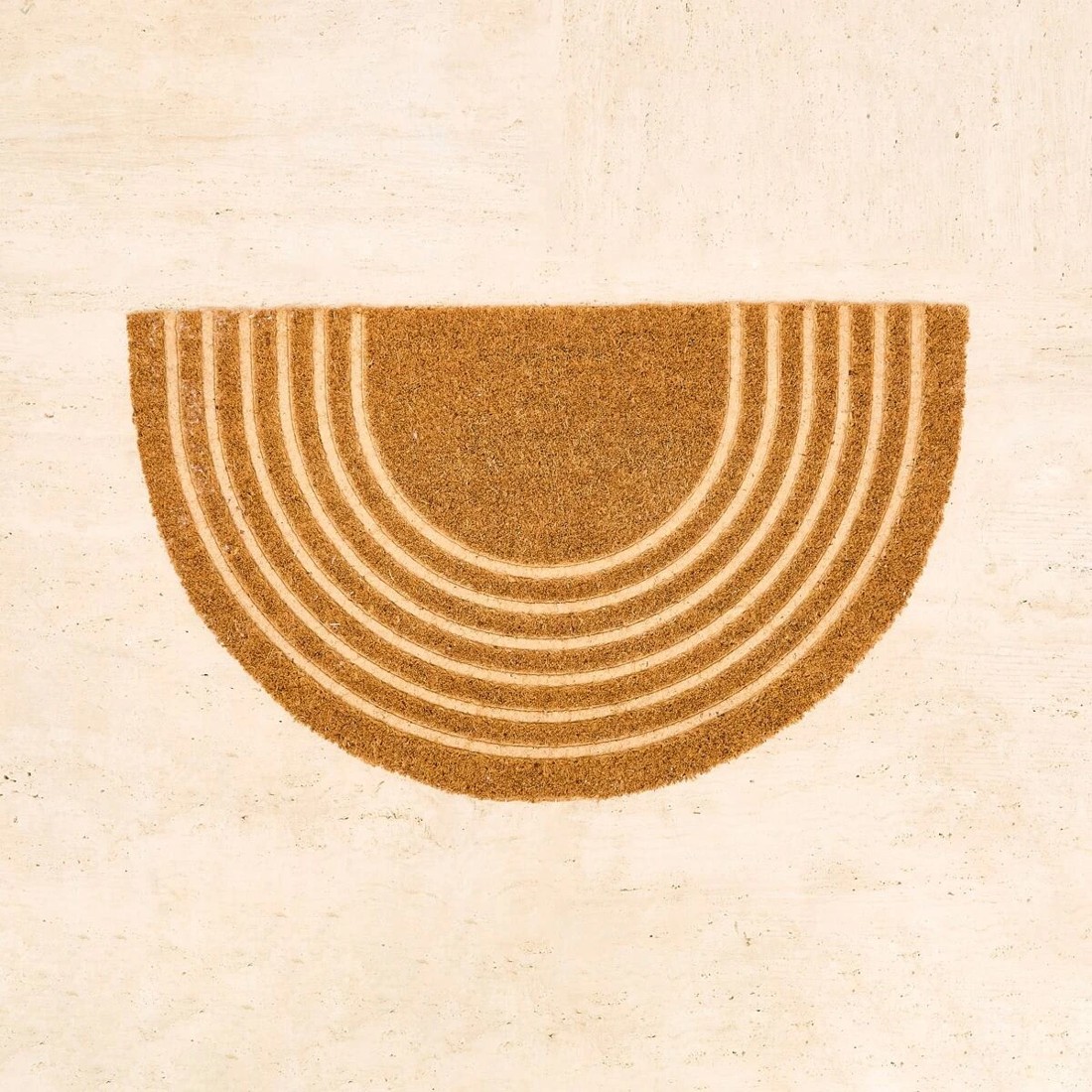 4 Embossed Semi Circle Door Mat - 75cm x 45cm, 4 of 5