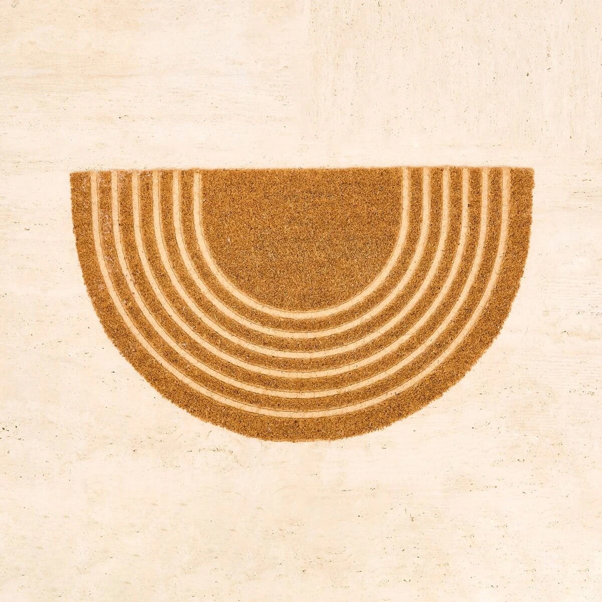 4 Embossed Semi Circle Door Mat - 75cm x 45cm, 4 of 5