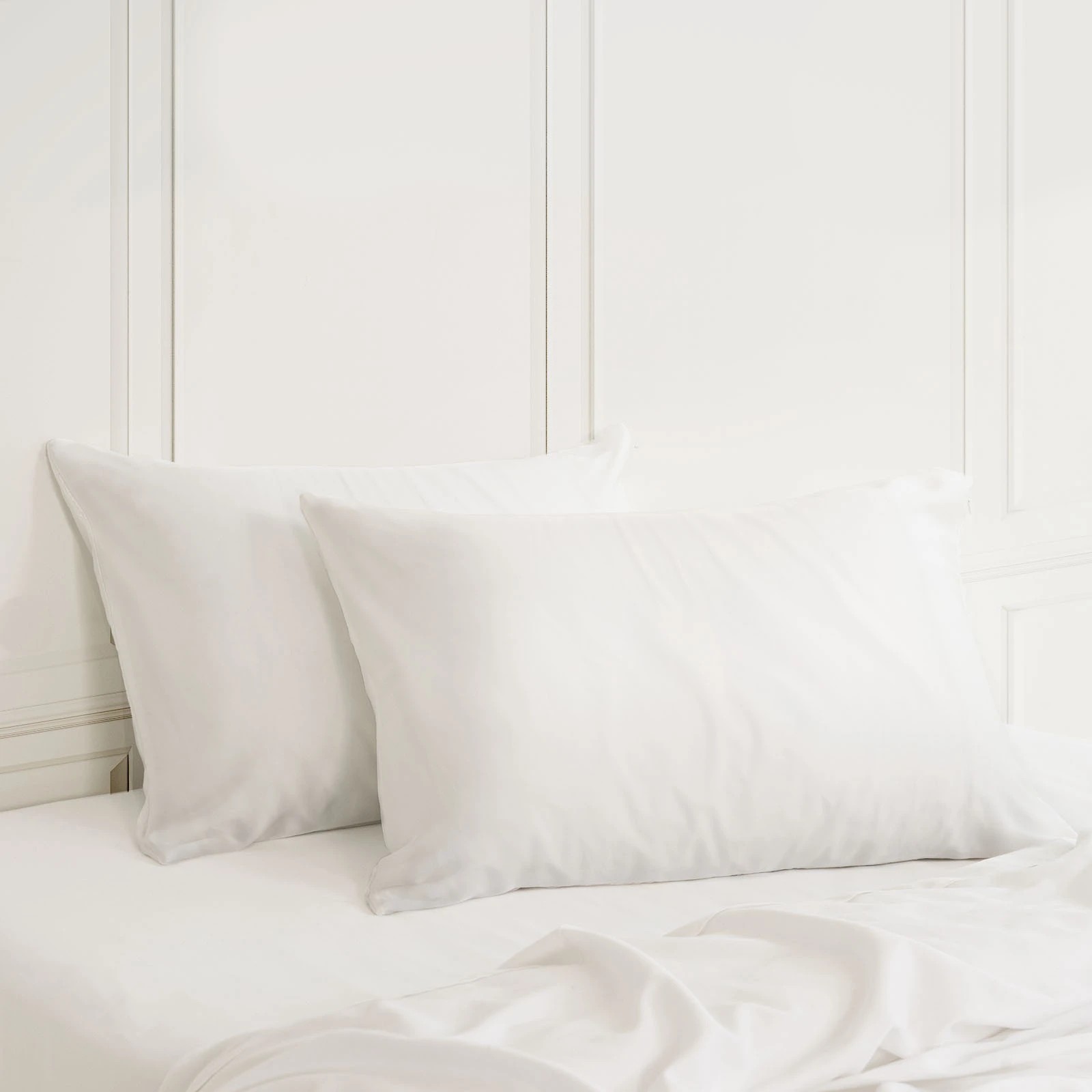 5 Royal Comfort Mulberry Soft Silk Luxurious Hypoallergenic Pillowcase Twin Pack - White, 5 of 10