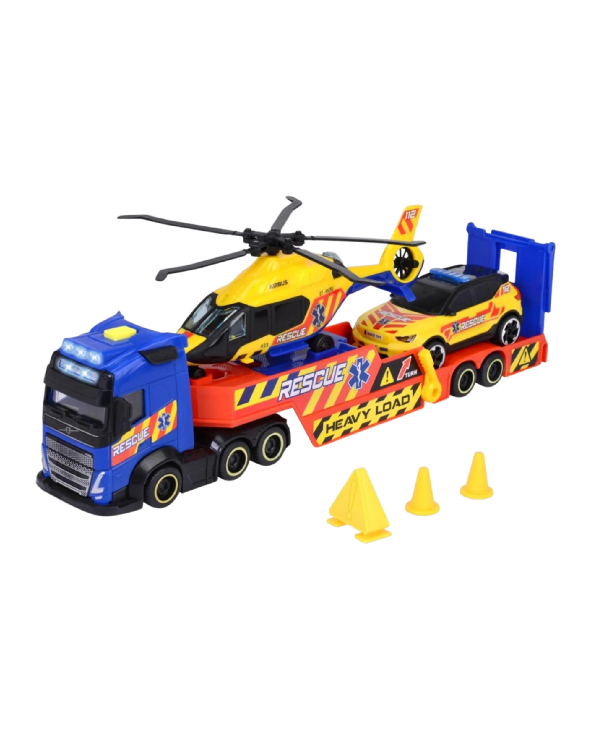 2 Go Real! Rescue Transporter Truck Car and Helicopter Set, 2 of 5