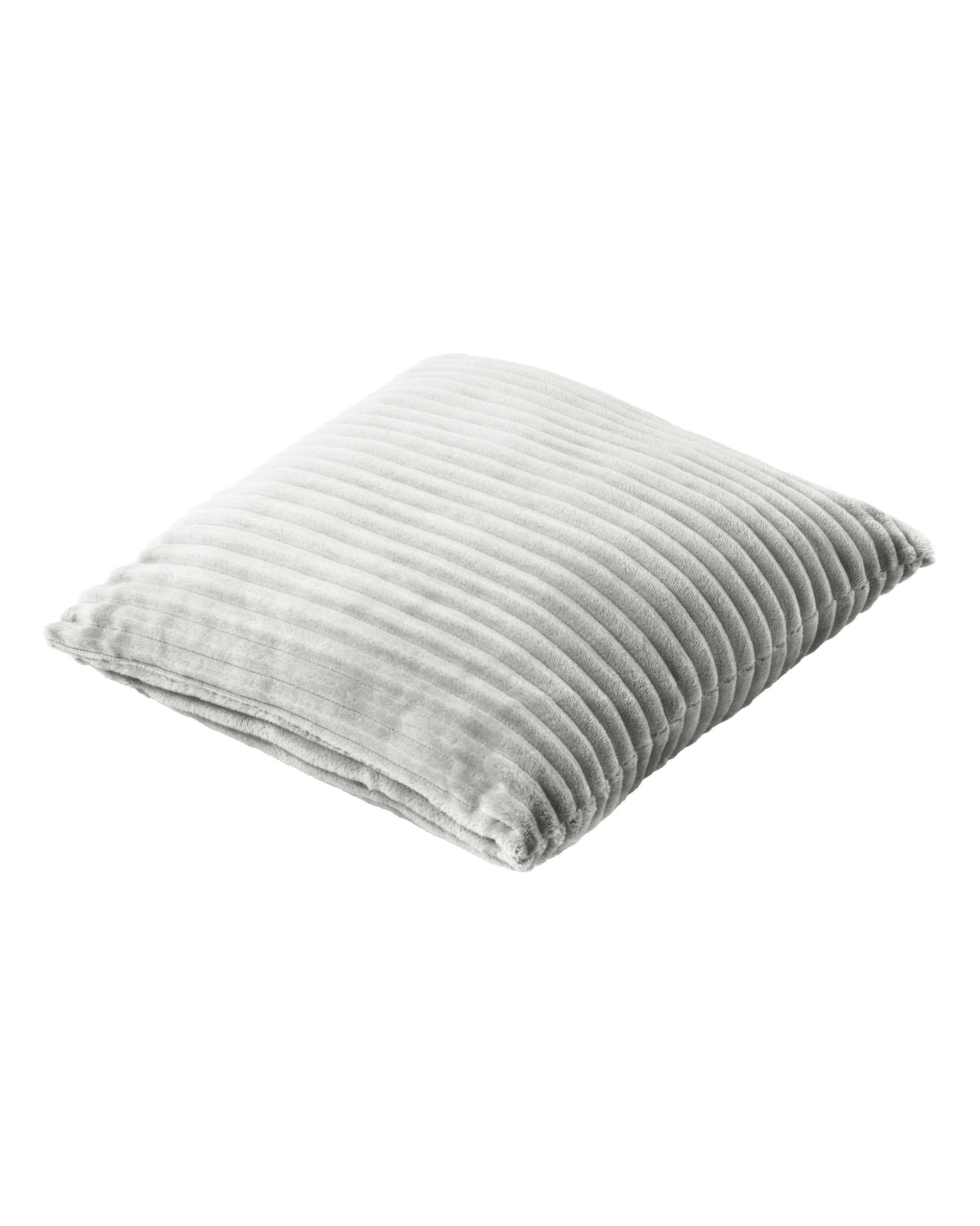2 Dreamaker Signature Embossed Corduroy Fleece Cushion 45x45cm - Silver Grey, 2 of 7