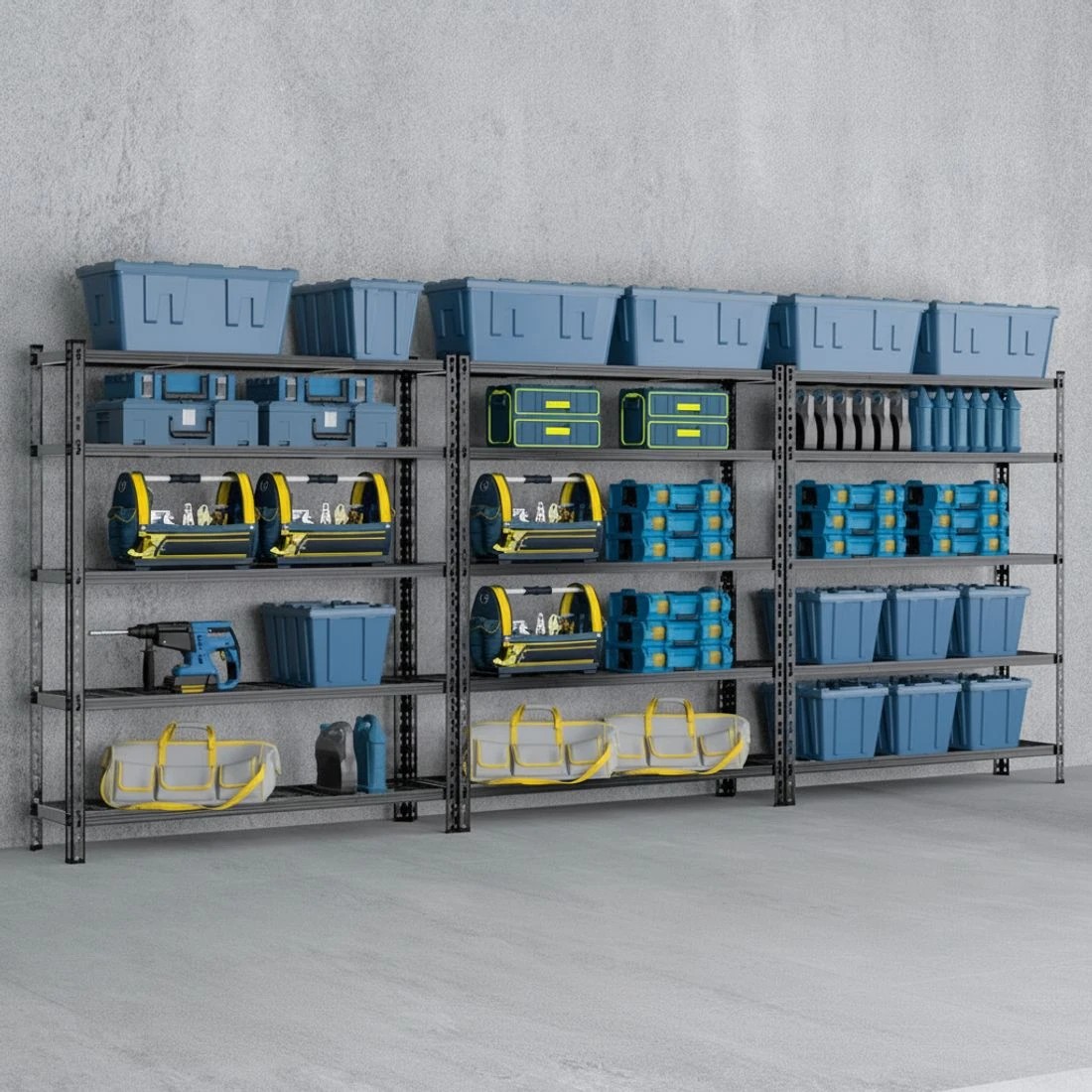 4 3 x 1.8M Giantz Garage Shelving Warehouse Rack - Black, 4 of 6