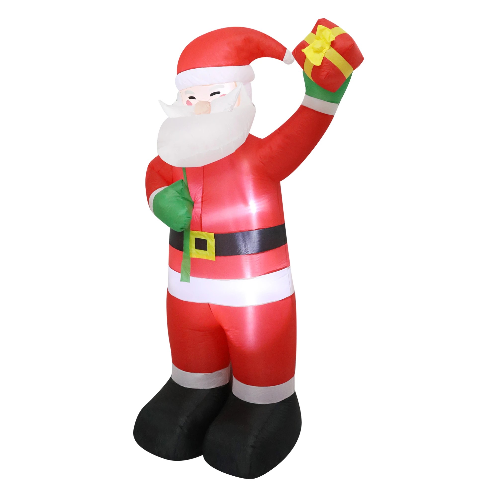 2 Santaco 2.4m Inflatable Christmas Santa Clauss LED Light Xmas Gift Outdoor Decor, 2 of 9