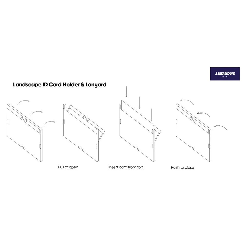 3 J.Burrows ID Holder with Lanyard Landscape White, 3 of 3