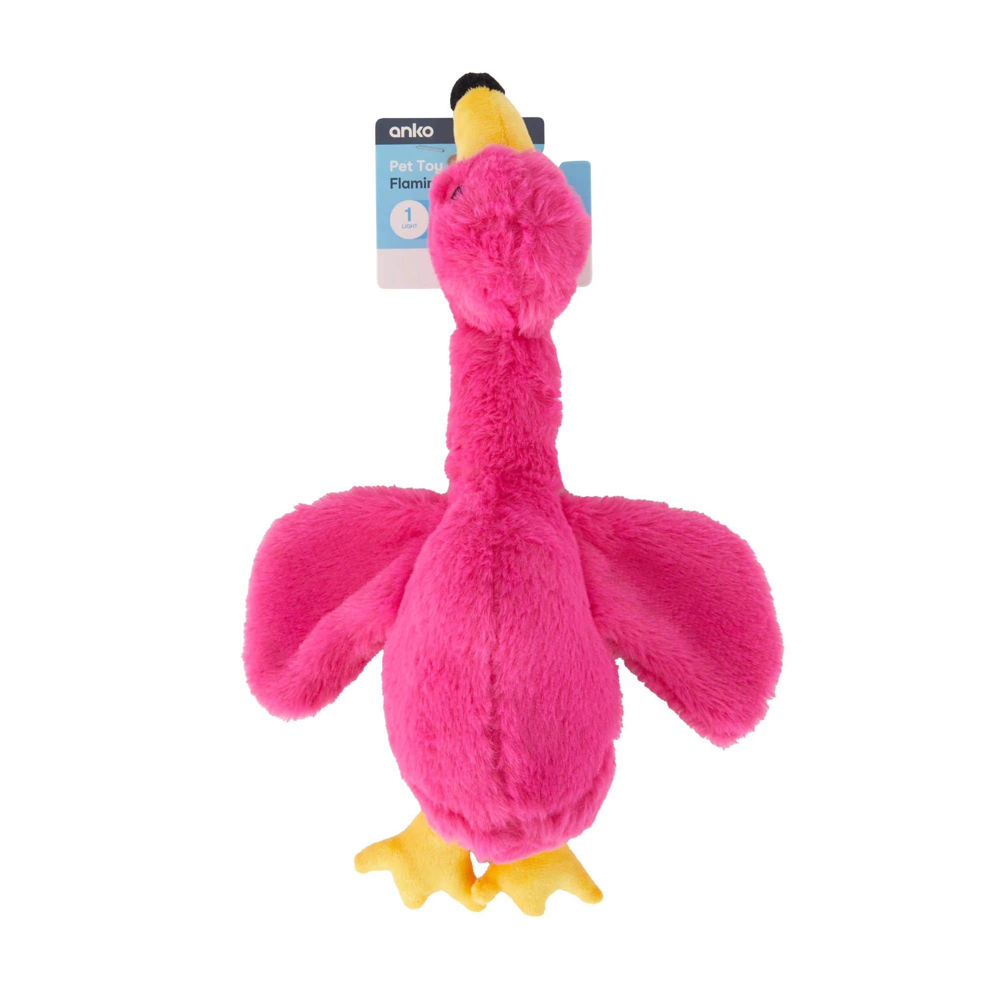 7 Pet Toy Flamingo Plush with Squeaker, 7 of 7