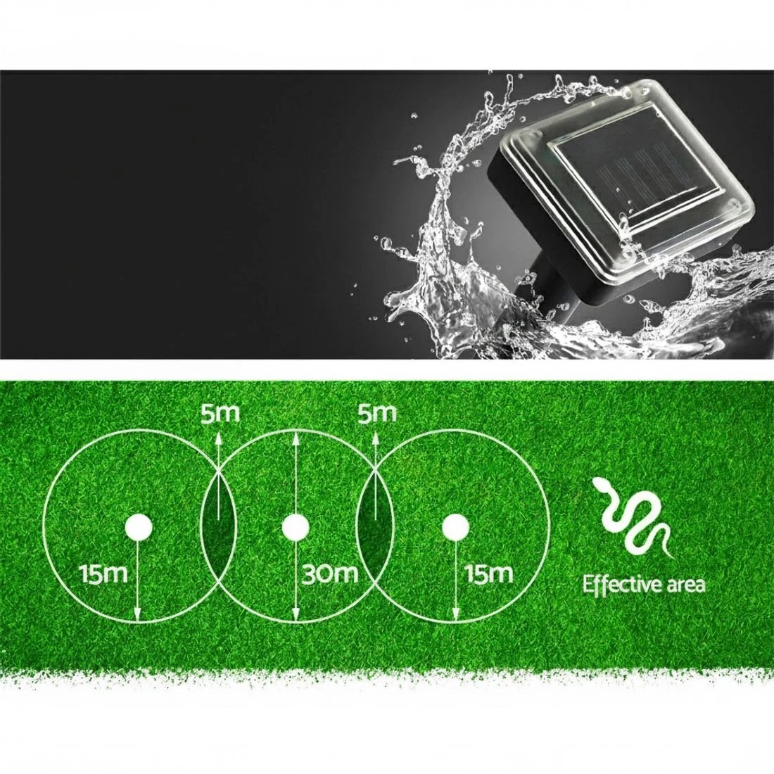 4 Gardeon Solar Snake Repeller 8X Multi Pulse Ultrasonic Powered Pest Repellent - Black, 4 of 7